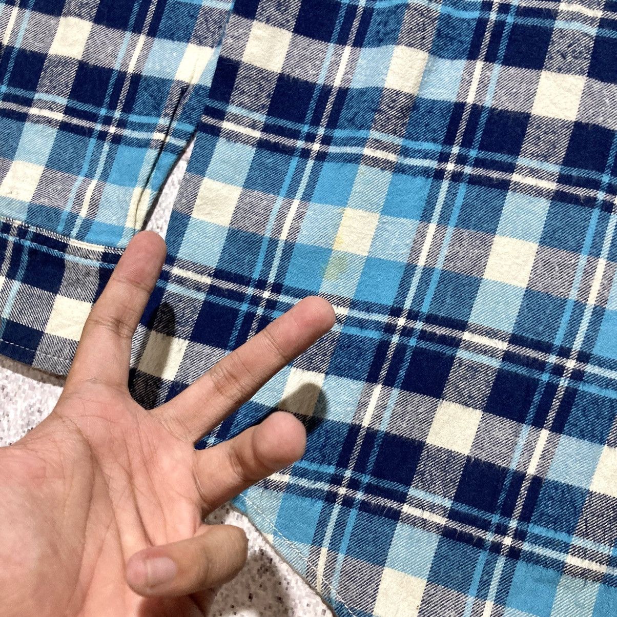 Hysteric Glamour Vintage Hysteric Glamour Veterano Flanel Plaid Shirt Blue Size US L / EU 52-54 / 3 - 8 Thumbnail
