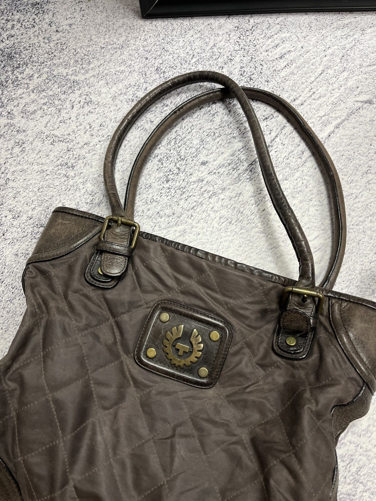 Belstaff × Vintage Vintage Belstaff Audrey Shoulder Bag Waxed Leather 90’s Size ONE SIZE - 3 Thumbnail
