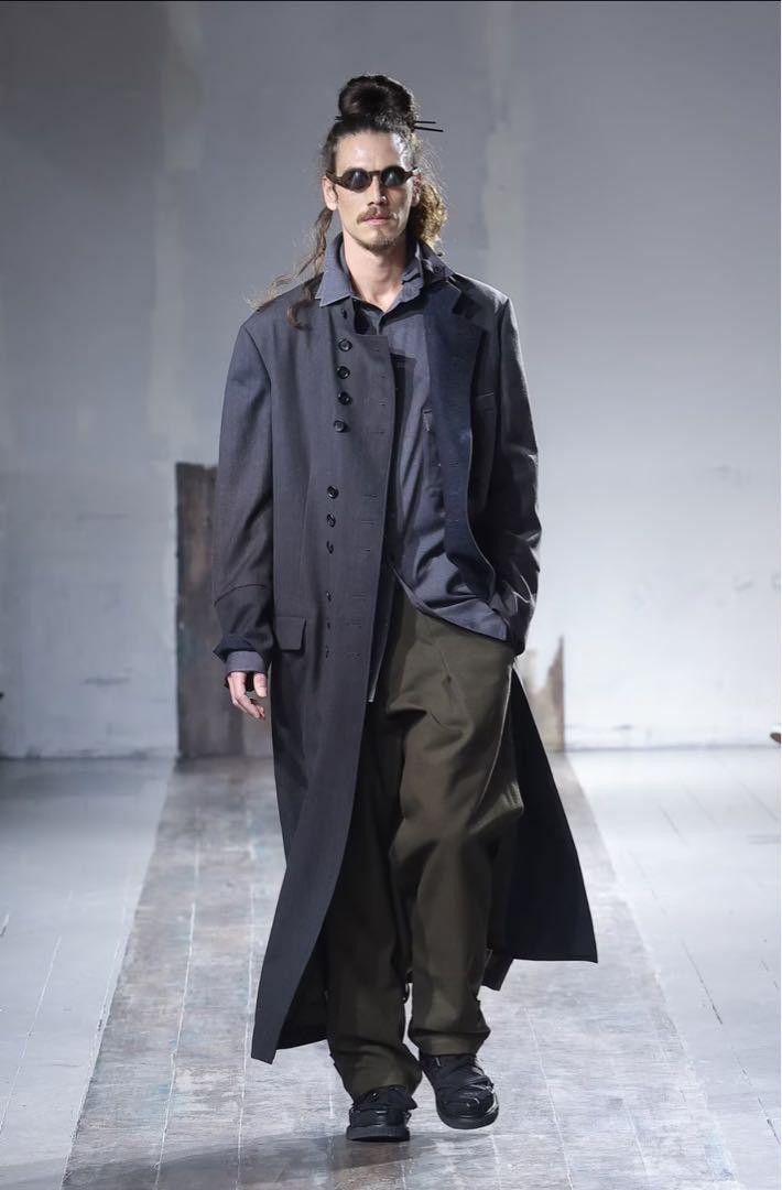 Yohji Yamamoto POUR HOMME 24aw look6 long coat jacket HO-J56-136 Size US M / EU 48-50 / 2 - 2 Thumbnail