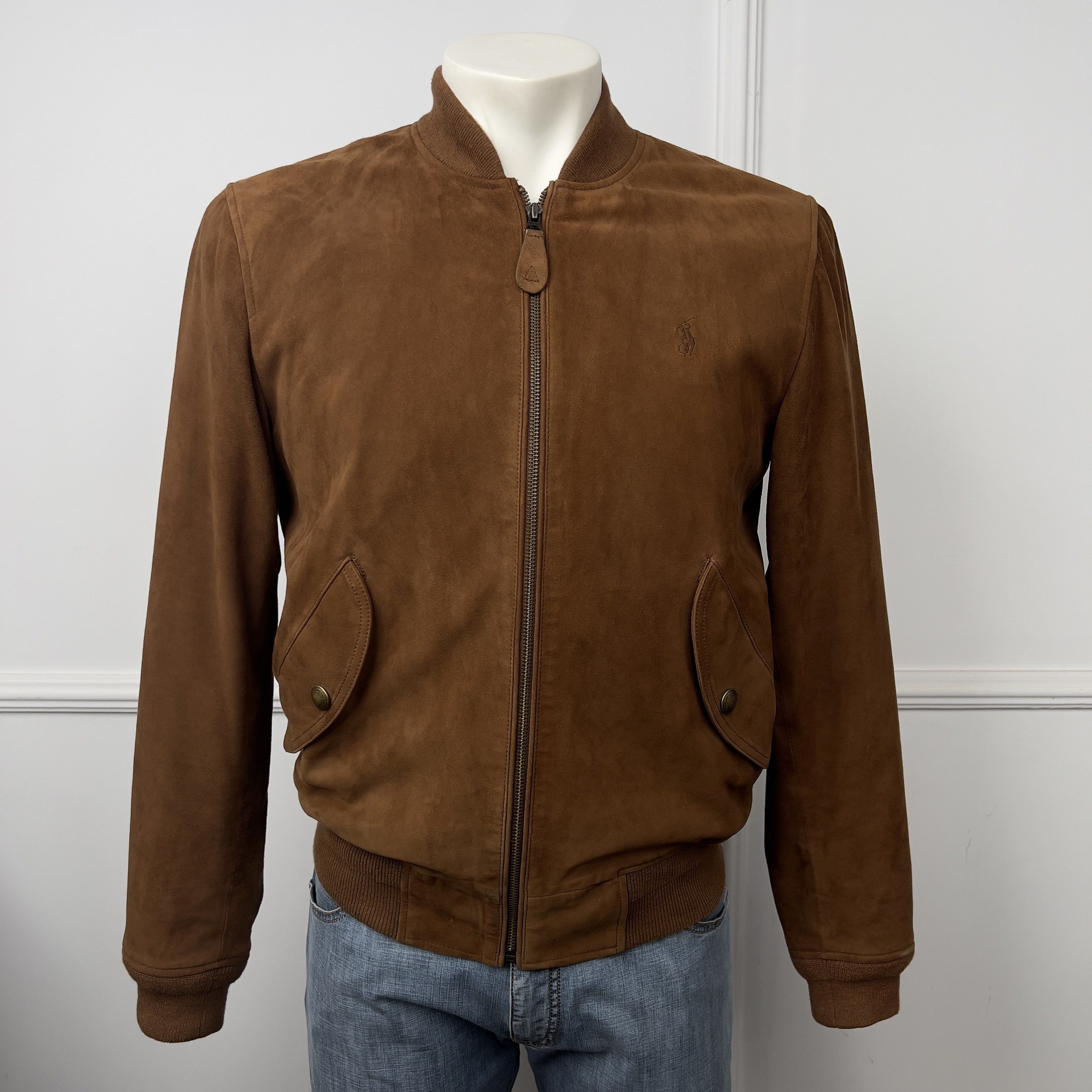 Polo Ralph Lauren Flight Jacket Country Brown Goat Suede Size US S / EU 44-46 / 1 - 2 Thumbnail