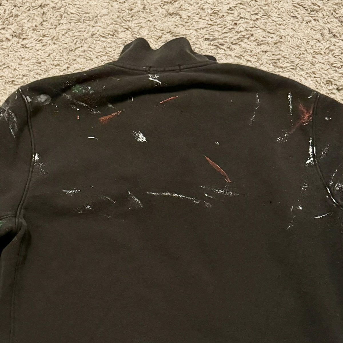 Calvin Klein × Vintage VINTAGE CALVIN KLEIN BLACK FADE PAINT SPLATTER QUARTER ZIP Size US M / EU 48-50 / 2 - 4 Thumbnail