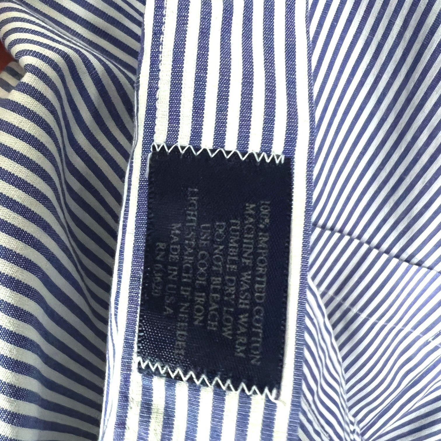 Burberry Burberry London Men's 17-33 Blue & White Striped Button-Down Size US XL / EU 56 / 4 - 4 Thumbnail
