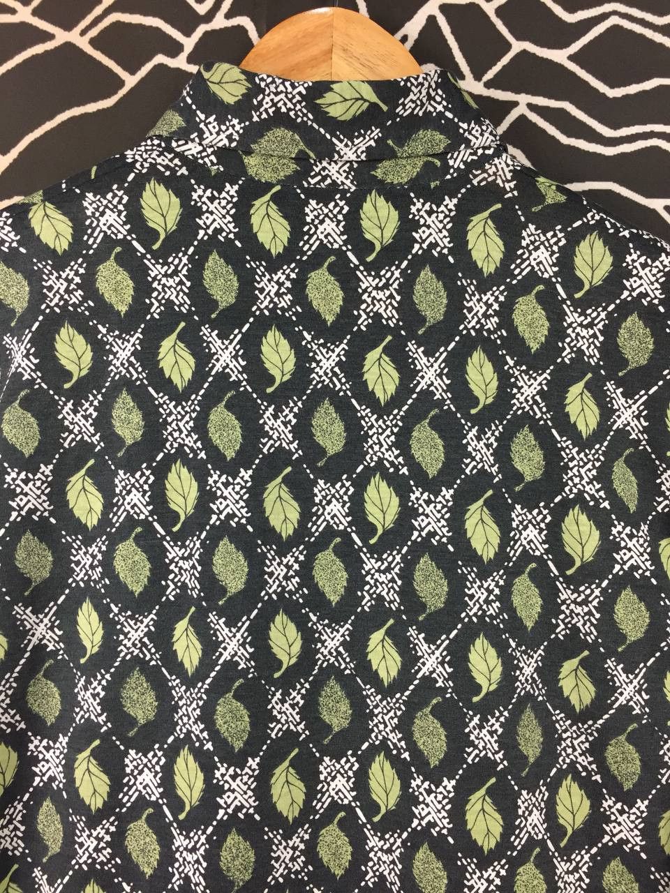 Vintage Vtg 70s 80s Slazenger Geometric Leaf Patterned Polo Shirt Size US M / EU 48-50 / 2 - 7 Thumbnail