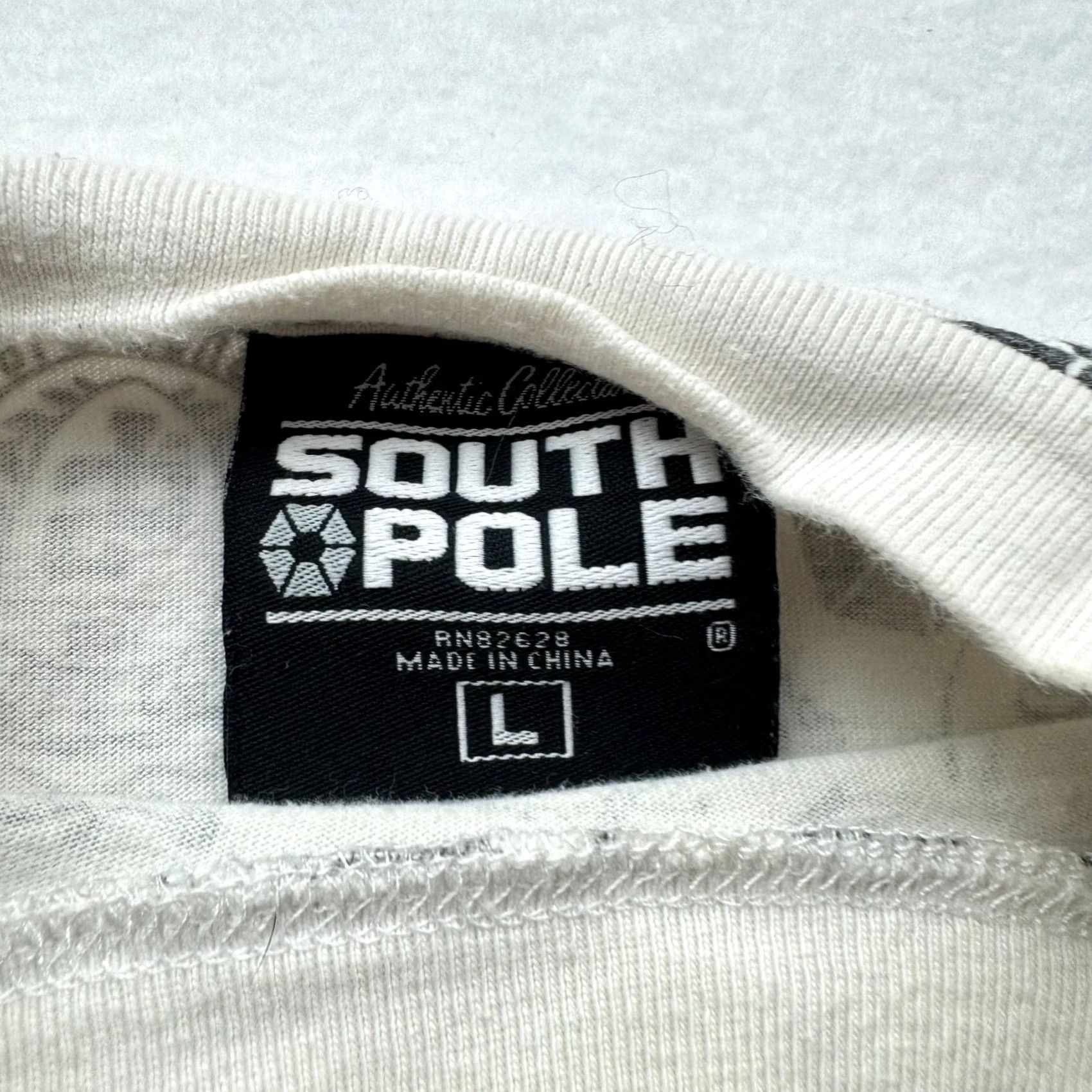 Southpole VINTAGE South Pole Graphic Print Shirt L White Men Adult Large Y2K All Over Print AOP Size US L / EU 52-54 / 3 - 2 Thumbnail