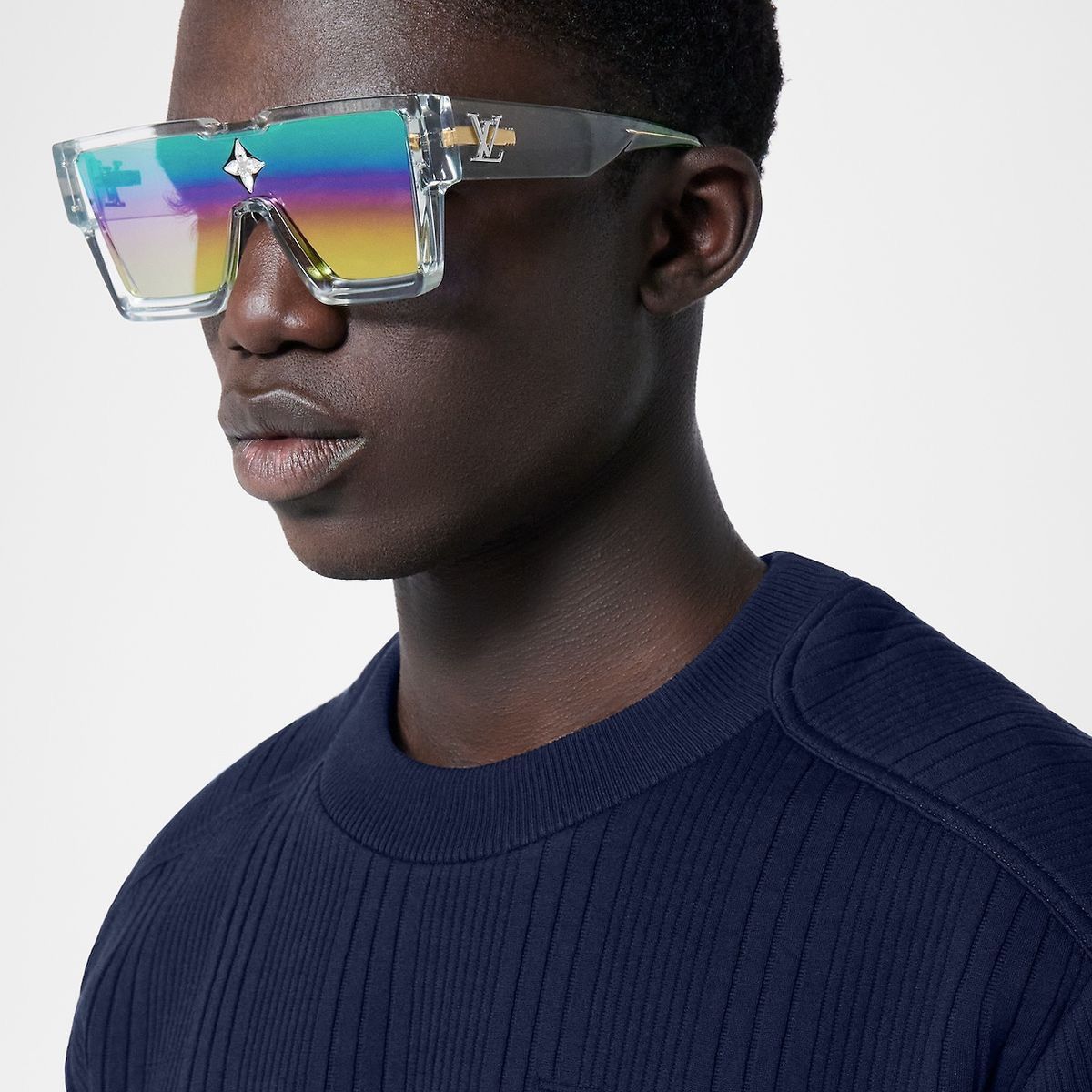 Louis Vuitton Louis Vuitton Clear Frame cyclone Sunglasses - multicolored Size ONE SIZE - 7 Thumbnail