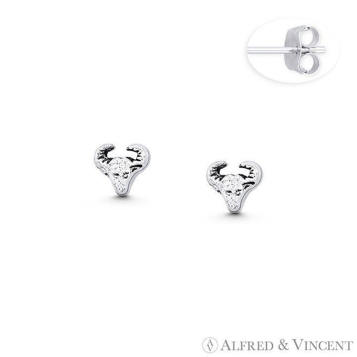 Other Taurus Zodiac Sign Stud Earrings in .925 Sterling Silver Size ONE SIZE - 1 Preview
