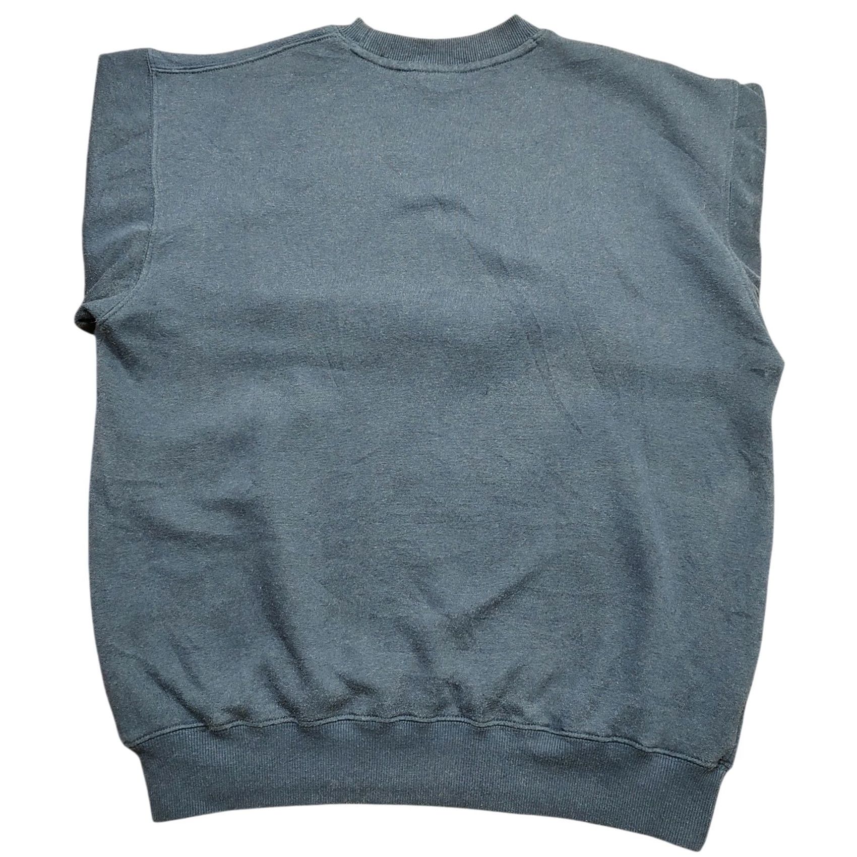 Vintage VTG 90s Liberty Hill This Life Is Not So Bad Crewneck Sweatshirt Mens Blue Cotton Blend Heavyweight Graphic Print Pullover Regular L Size US L / EU 52-54 / 3 - 3 Thumbnail