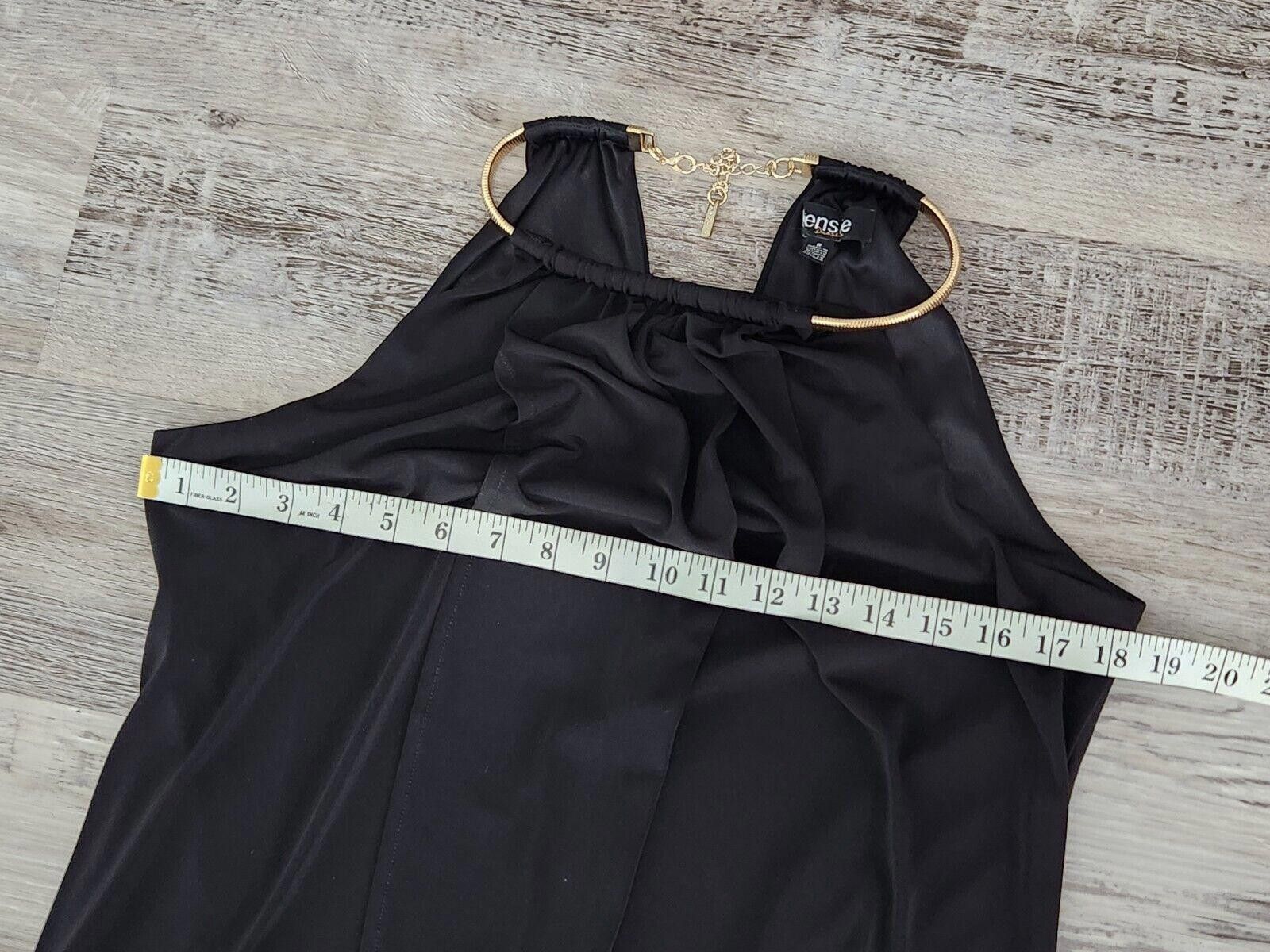 Designer Kenzie Dress Size 8 Black Gold High Neck Evening Night Club Size M / US 6-8 / IT 42-44 - 5 Thumbnail