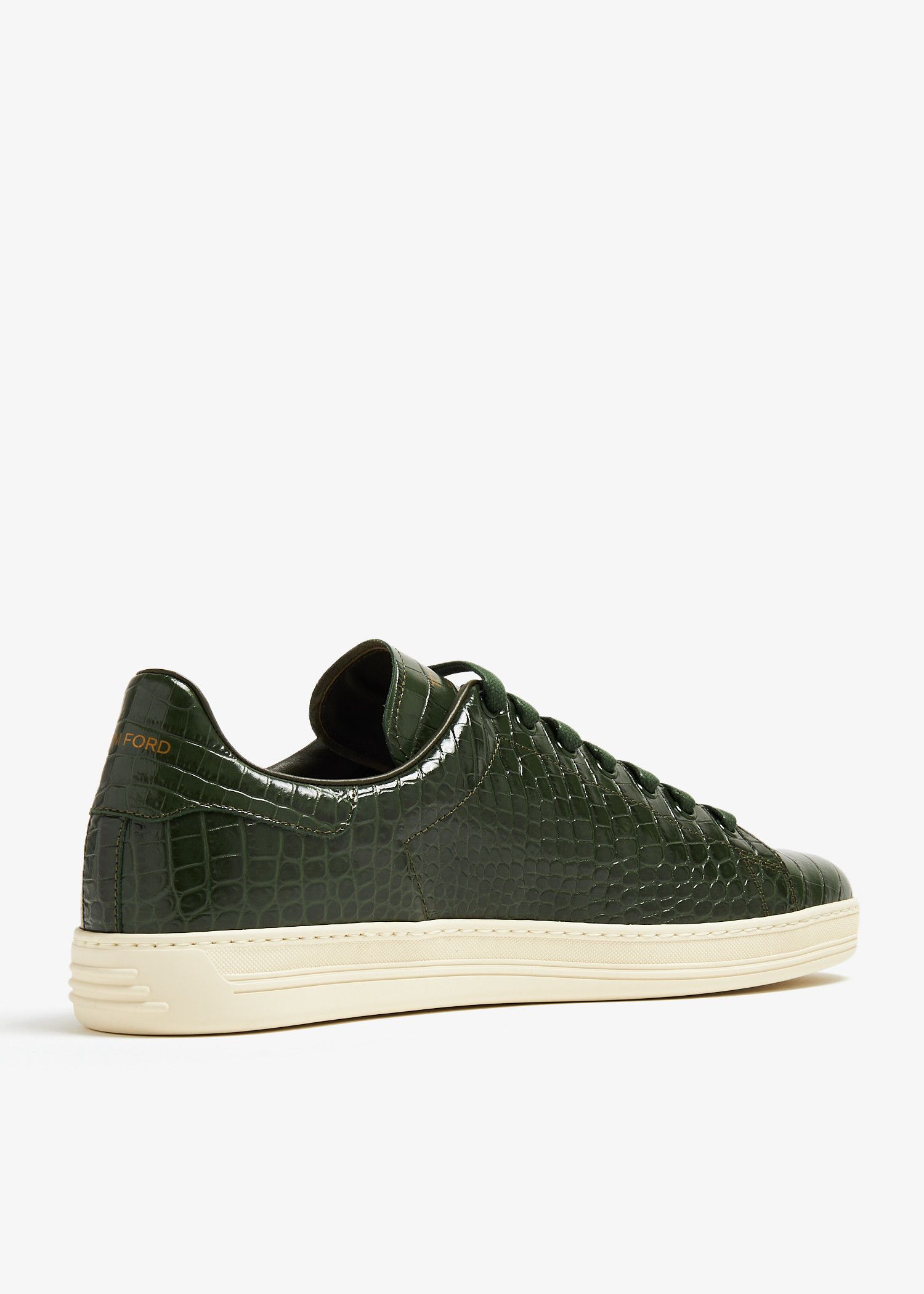 Tom Ford o1w1db10225 J1098 Warwick Low-Top Sneakers in Green Size US 12 / EU 45 - 4 Thumbnail
