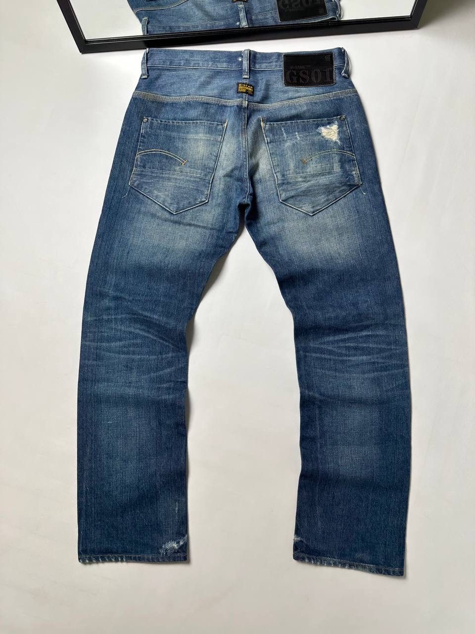 G-Star Vintage 00s G Star Raw Denim Distressed Wide Jean Size 32 Size US 32 / EU 48 - 5 Thumbnail