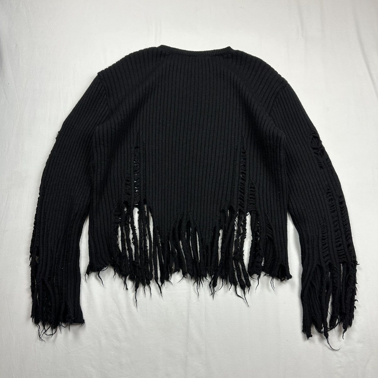 Balmain SS11 Balmain by Christophe Decarnin Distressed Knit Sweater Size M / US 6-8 / IT 42-44 - 3 Thumbnail
