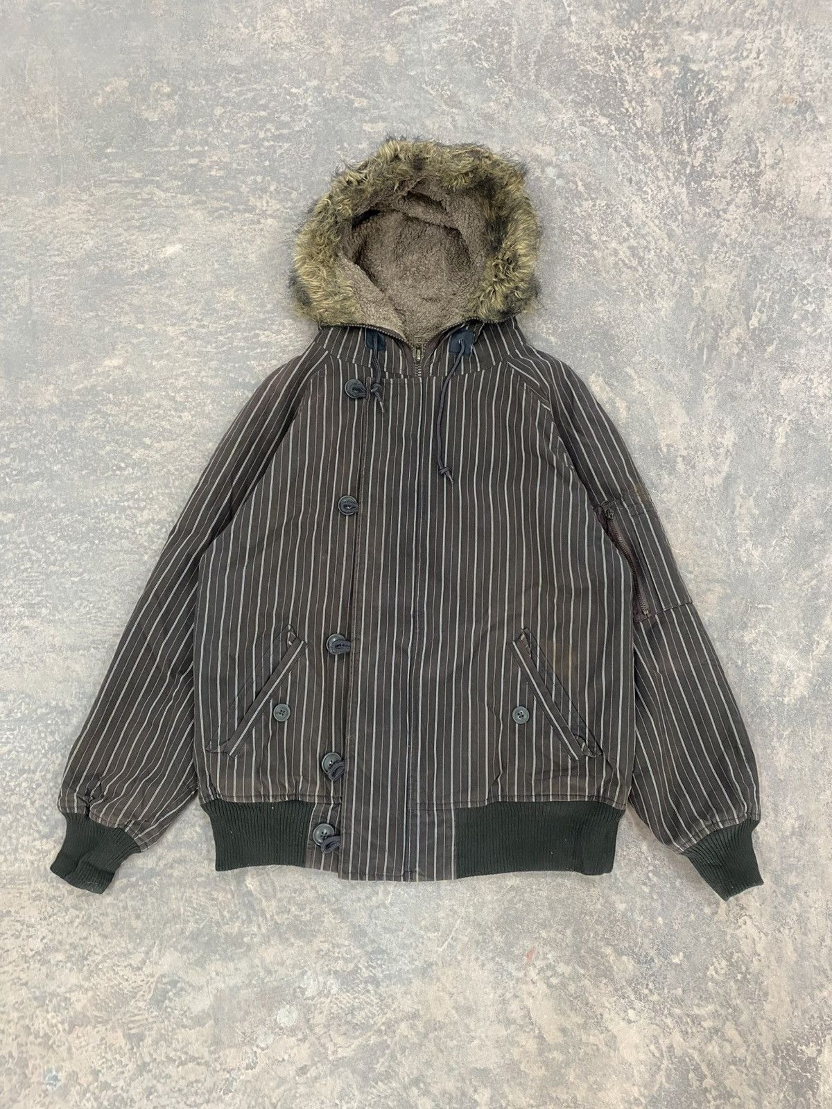 Woolrich Woolen Mills Woolrich Winter Jacket Fur Hooded Jacket 80s LGB PUNK GRUNGE Size US M / EU 48-50 / 2 - 1 Thumbnail