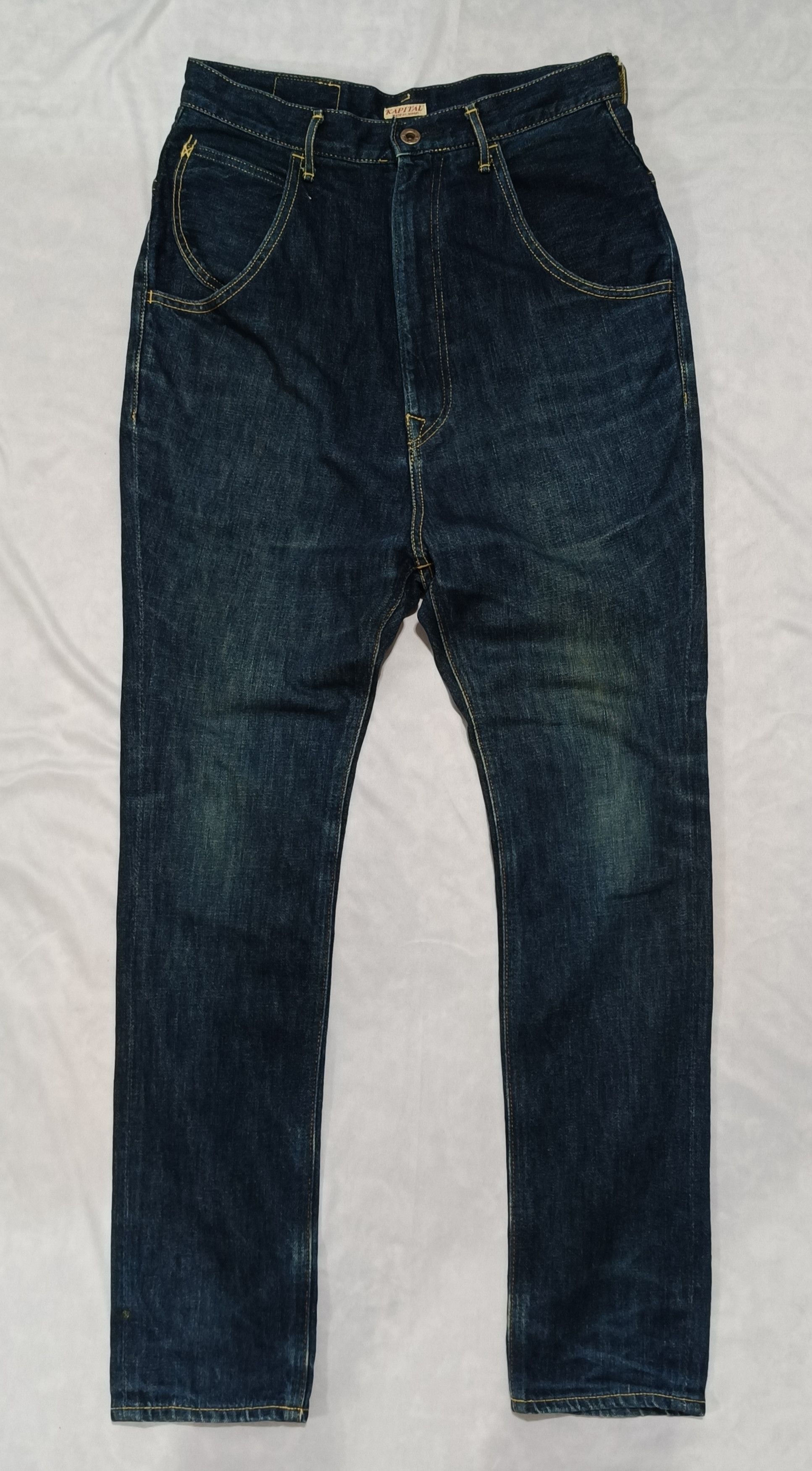 Kapital Kapital Solid Saruel buckle back high-waist denim pants XS Size US 29 - 1 Thumbnail