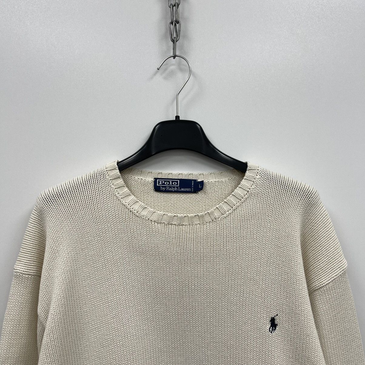 Polo Ralph Lauren Polo by Ralph Lauren Cotton Knit Vintage Sweater White Size US L / EU 52-54 / 3 - 2 Thumbnail