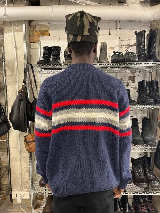 Prada AW2014 Prada Navy Stripes Navy Wool Sweater Size US L / EU 52-54 / 3 - 3 Thumbnail