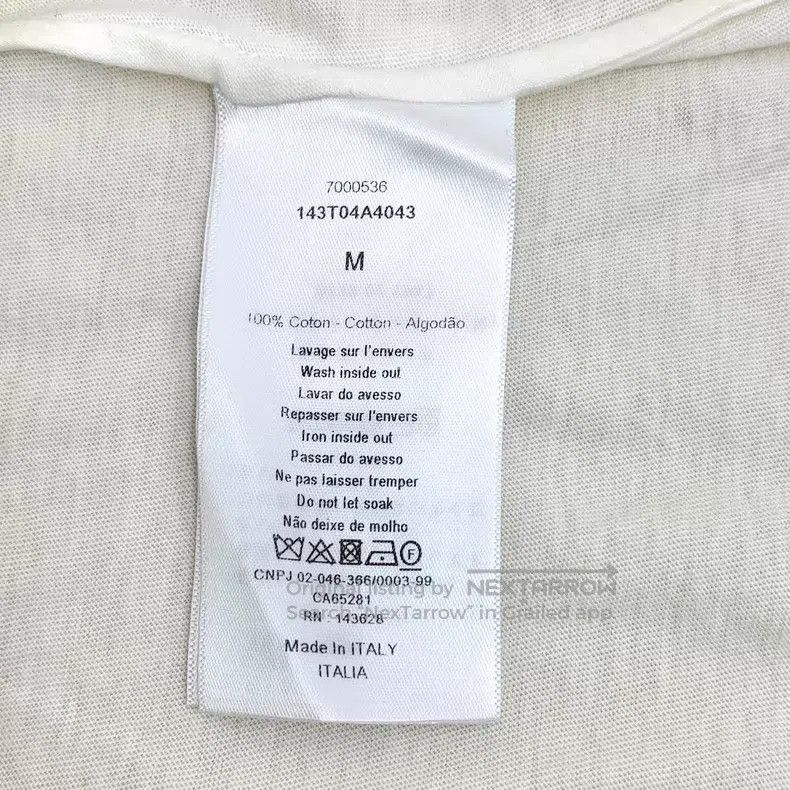 Dior Dior White striped logo letter print cotton round-neck sho Size M / US 6-8 / IT 42-44 - 6 Thumbnail