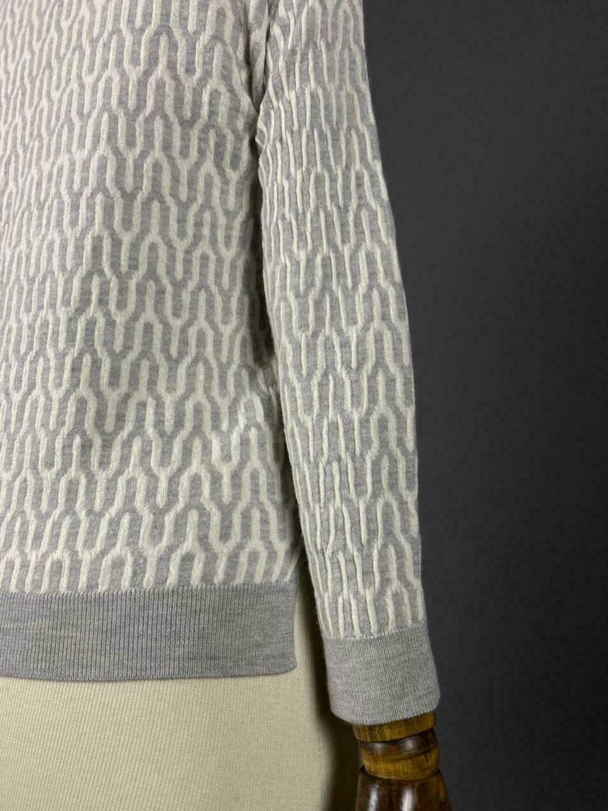 Designer Ladies Allude Grey V-Neck Wool Long Sleeve Sweater Size M Size M / US 6-8 / IT 42-44 - 10 Thumbnail