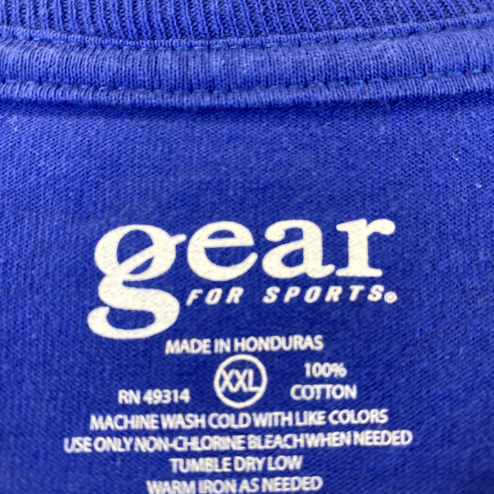 Vintage GEAR FOR SPORTS South Dakota Mens Graphic Long Sleeve T-Shirt XXL Blue 54-12 Quotes Cotton Logo Regular Shirt Men Size US XXL / EU 58 / 5 - 4 Thumbnail