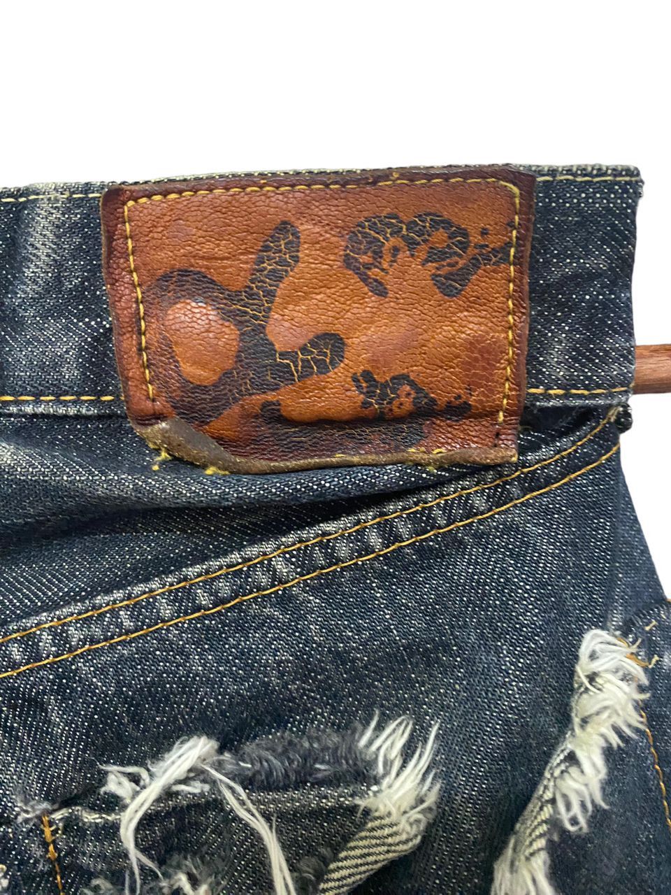 45rpm 💥BEST OFFER💥VINTAGE 45 RPM DISTRESSED DENIM JEANS Size US 28 / EU 44 - 10 Thumbnail