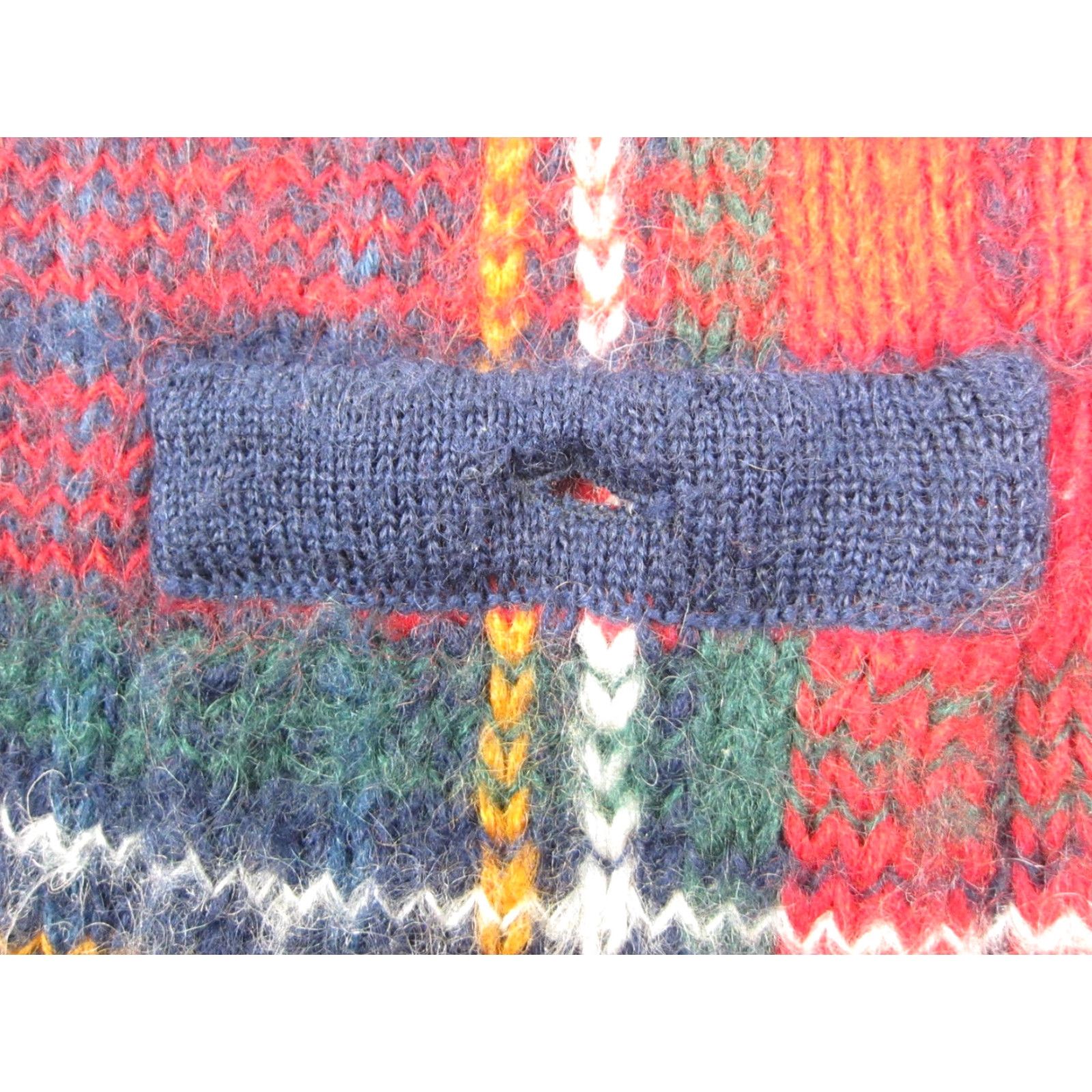 Vintage VINTAGE Cape Isle Cardigan Women XL Red Plaid Mohair 90s Knit Crew Neck Long Sleeve Buttoned Size XL / US 12-14 / IT 48-50 - 7 Thumbnail