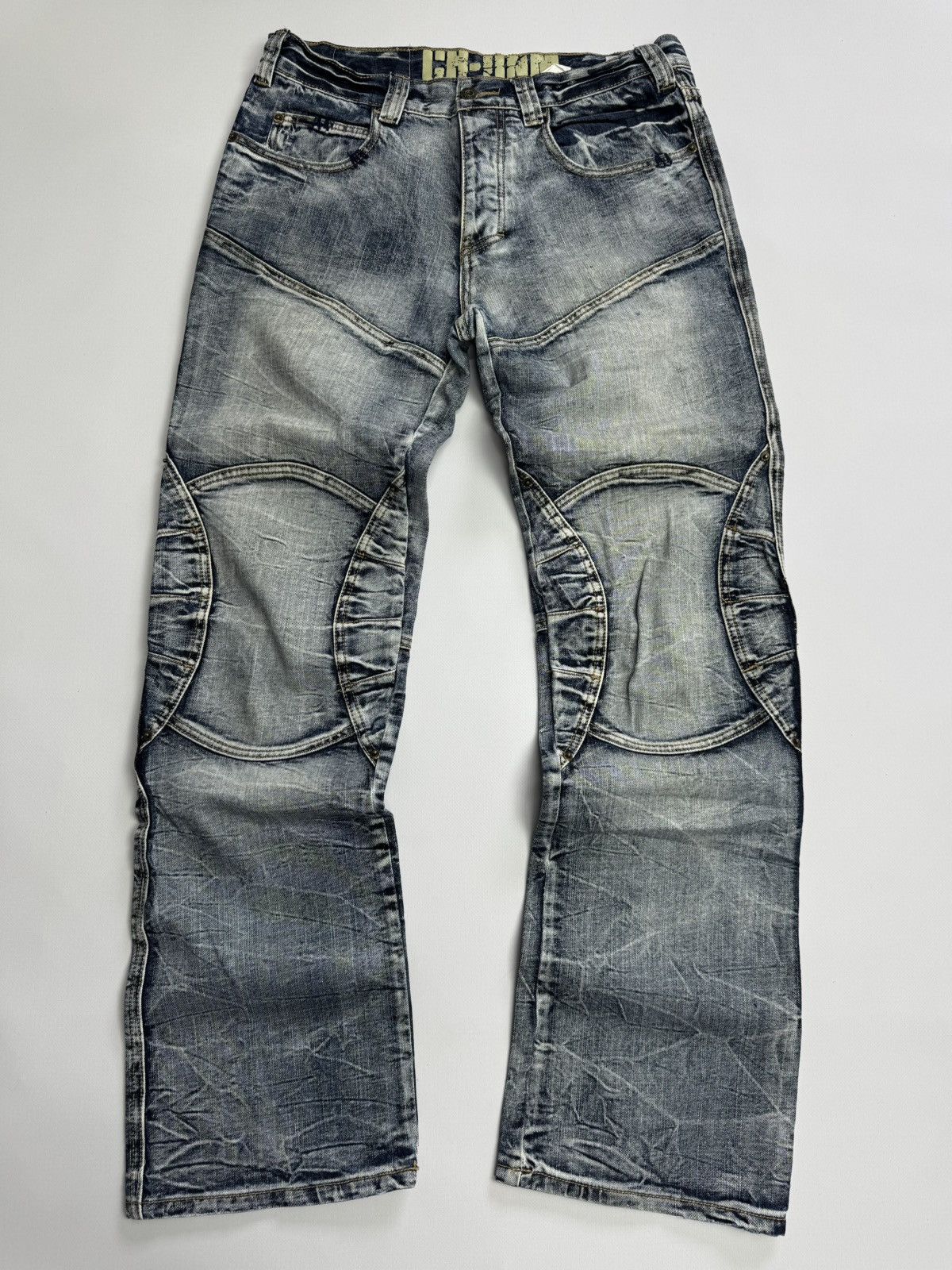 If Six Was Nine Y2K Biker Panel Denim Jeans Distressed Moto Style Archive Size US 32 / EU 48 - 1 Thumbnail