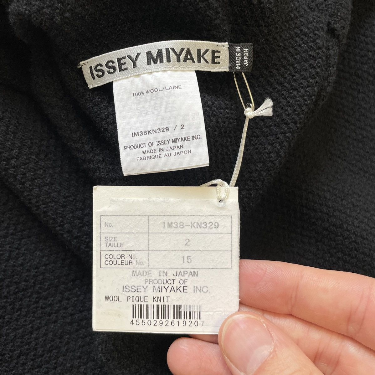Issey Miyake Black Wool ‘Angular Arms’ Sweater Size US M / EU 48-50 / 2 - 10 Thumbnail