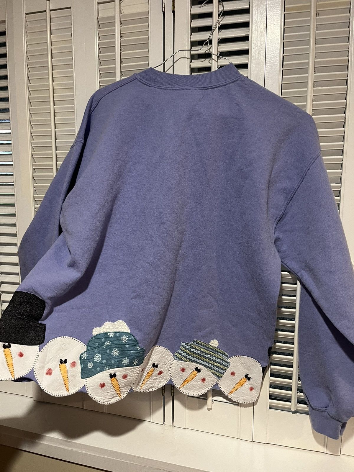 Vintage 90s Grandma Winter Snowman Crewneck / L Size L / US 10 / IT 46 - 3 Thumbnail