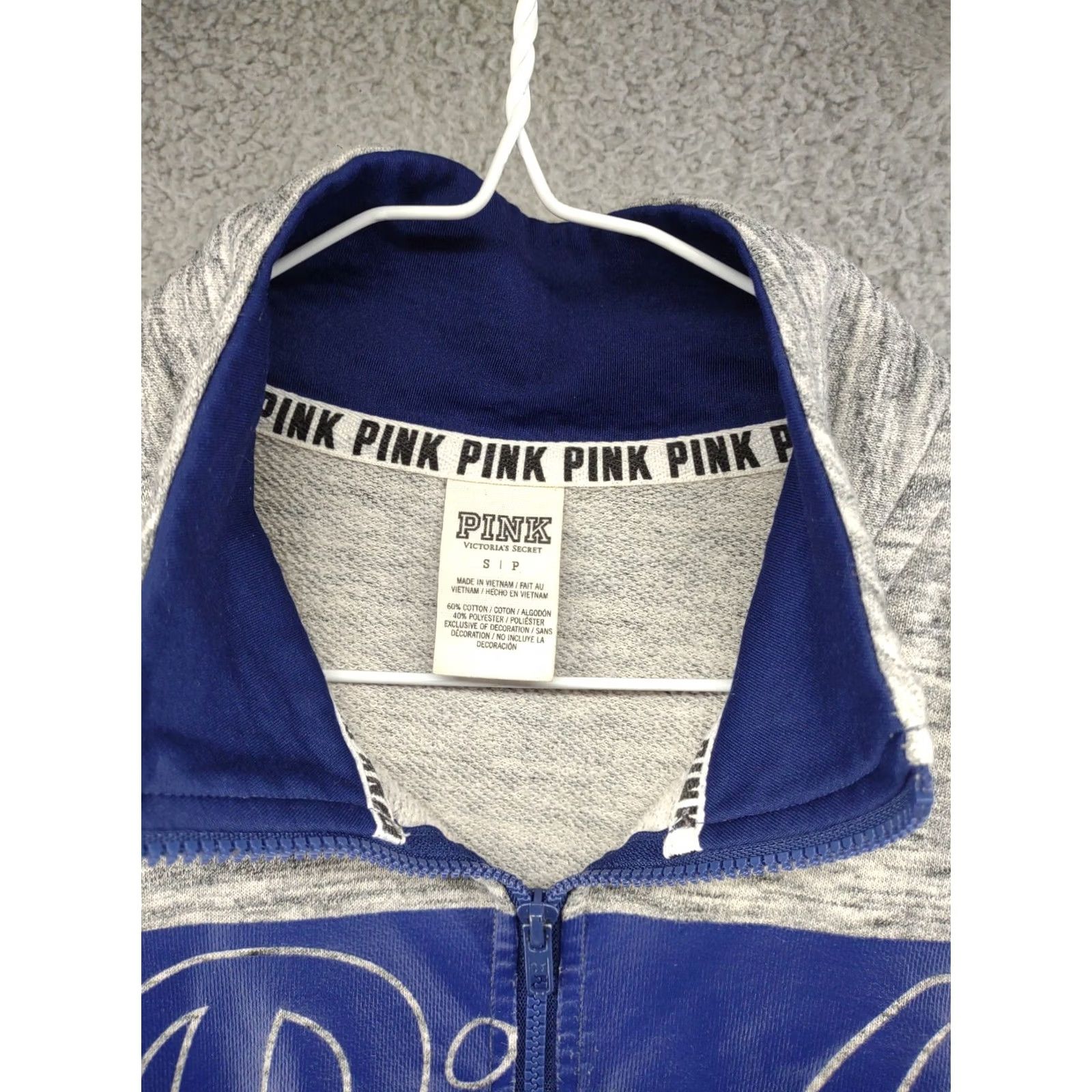 Pinko PINK Victoria's Secret Pullover Spell Out 1/4 Zip Sweatshirt Womens Size S Multicolor Logo 1/4 Zip Pullover Sweatshirt Womens Size Small Size S / US 4 / IT 40 - 3 Thumbnail