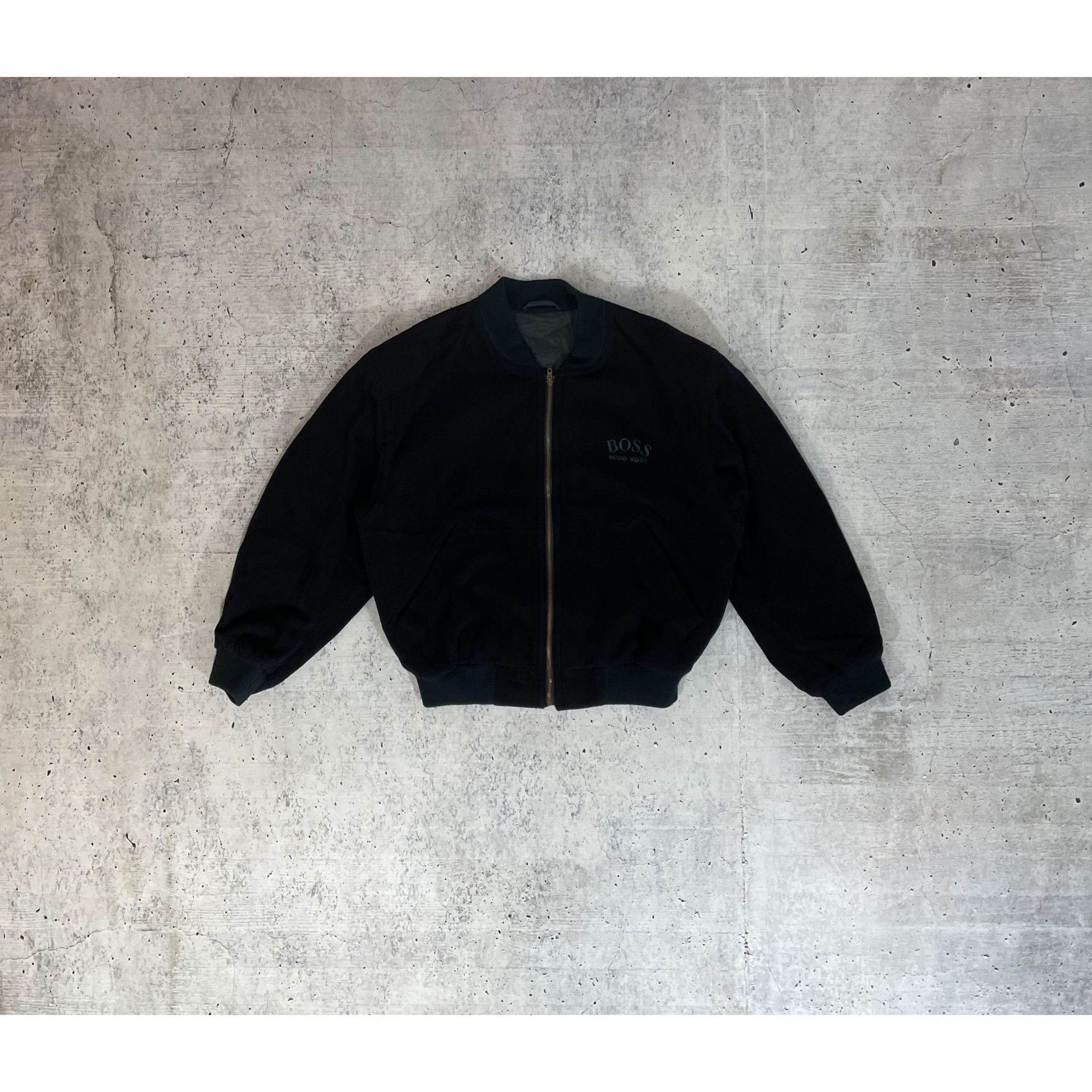 Designer Hugo Boss Vintage Vintage Hugo Boss Crissan Cashmere Wool Navy Bomber Jacket B Grailed