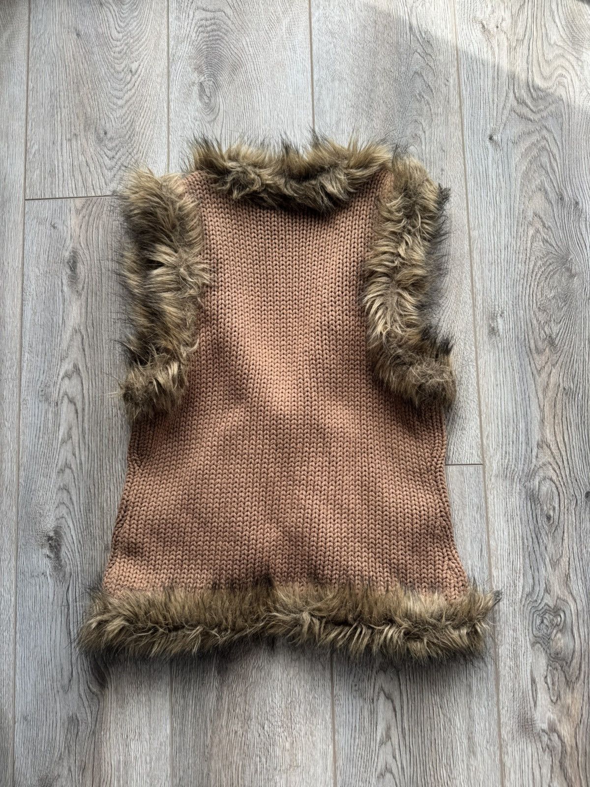 If Six Was Nine Vintage Japan Style Faux Fur Knit Y2k Vest Size M / US 6-8 / IT 42-44 - 7 Thumbnail