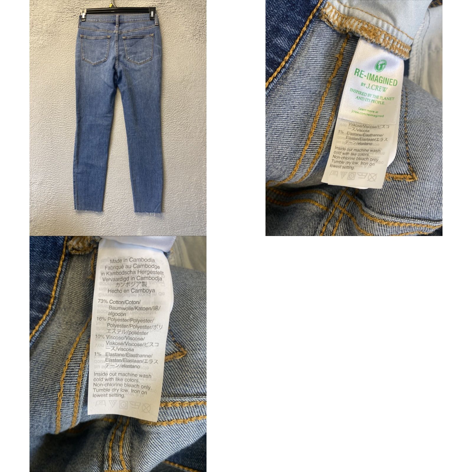 J.Crew J.Crew Jeans Women Size 8 Denim 28x25 Blue High Rise Regular Wash Slim Womens Size 28" / US 6 / IT 42 - 8 Thumbnail