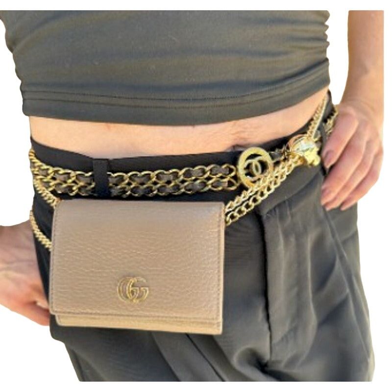 Gucci GG Marmont Compact Wallet Bifold Grained Leather
