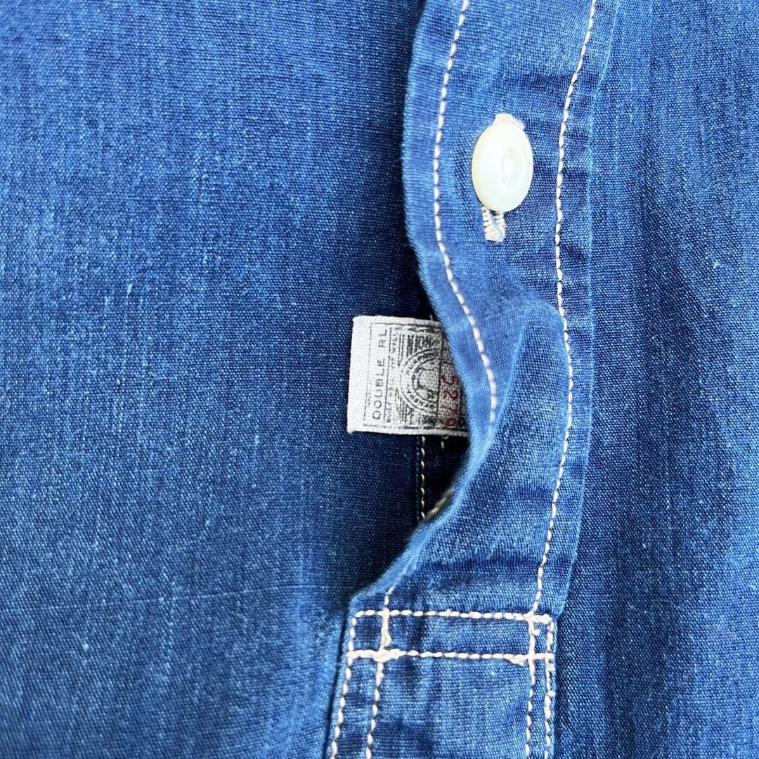 RRL Ralph Lauren RRL Pullover L/S USA Made Work Shirt Indigo Size US S / EU 44-46 / 1 - 2 Thumbnail