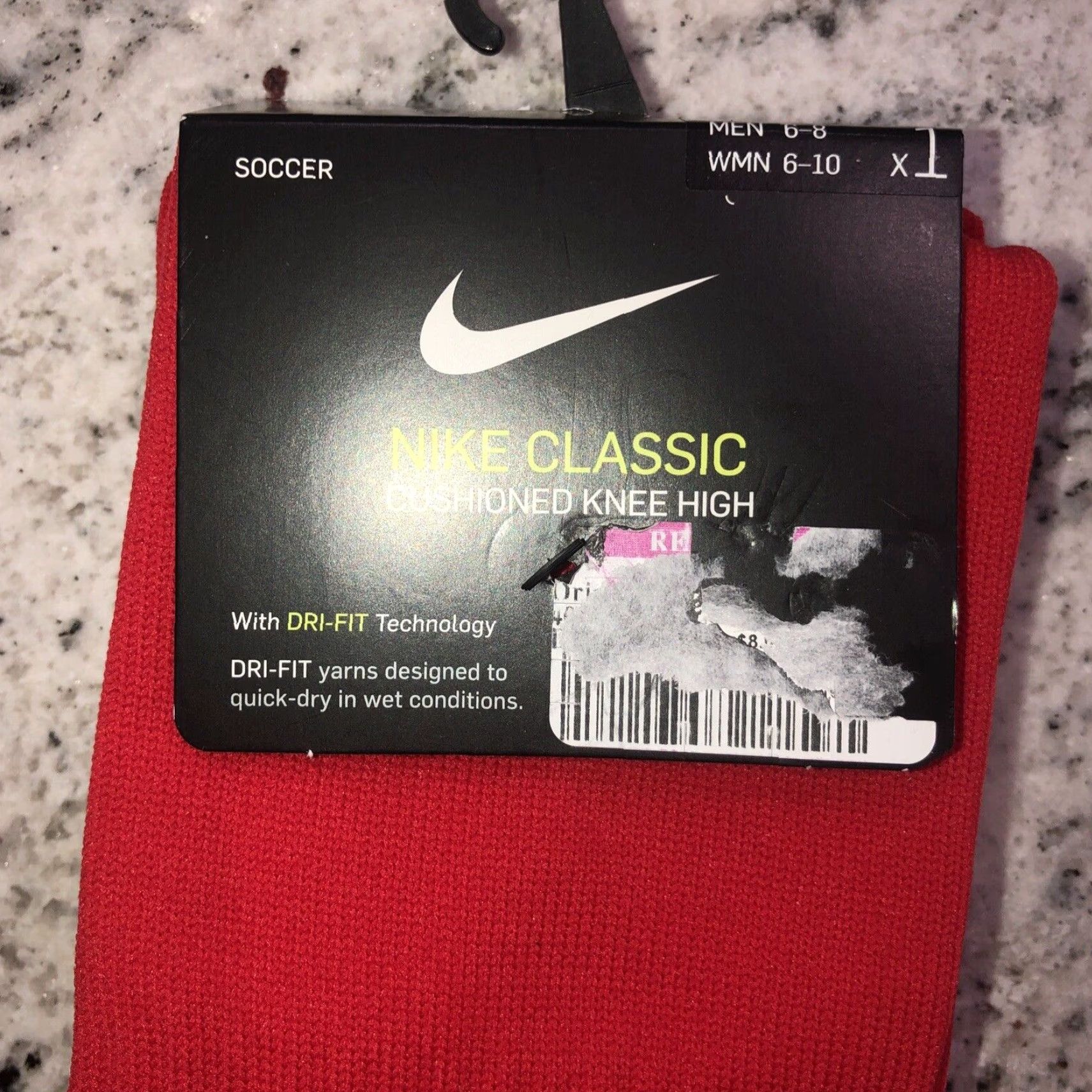 Nike Nike Socks Men Knee High Red Classic Style M (6-8) Size ONE SIZE - 2 Thumbnail