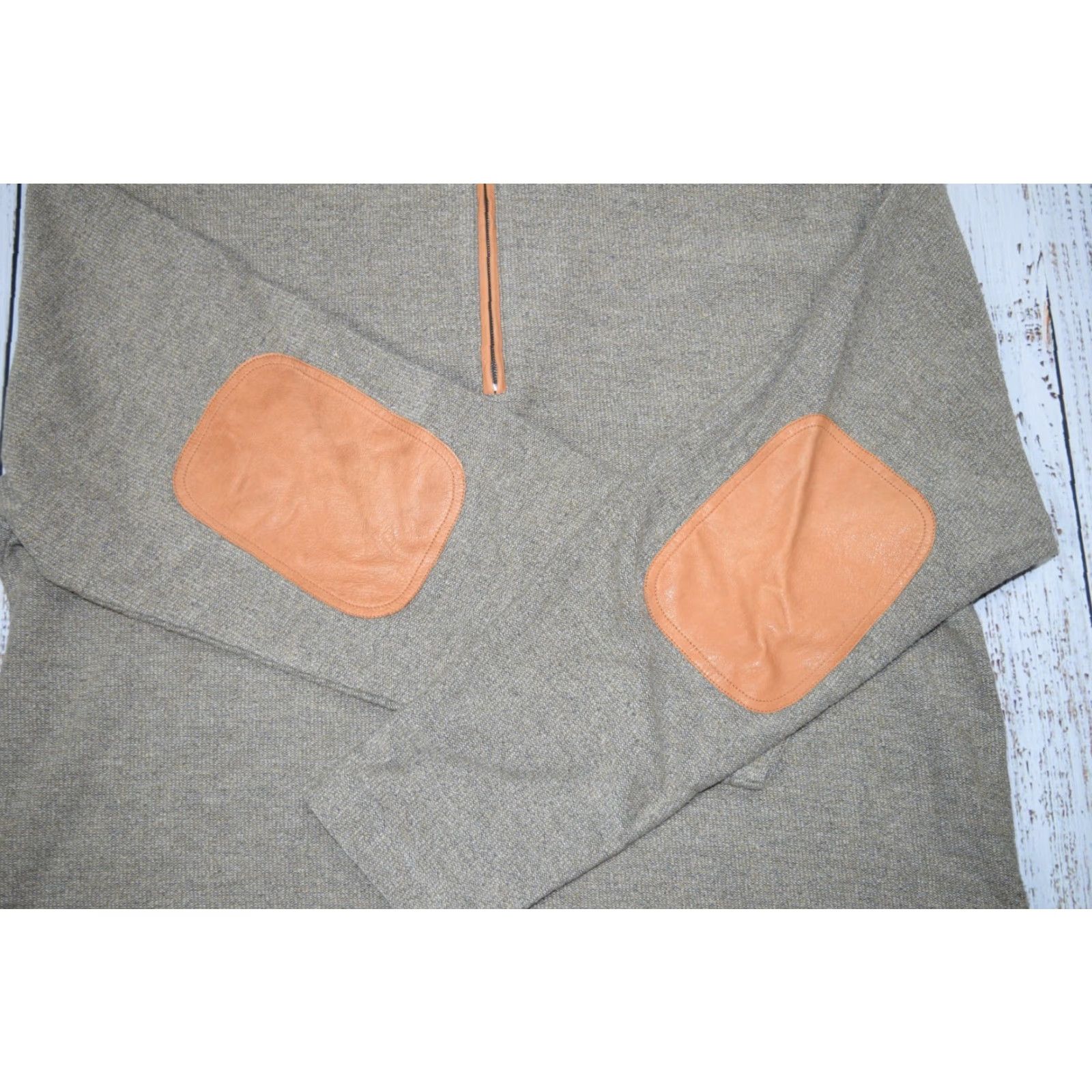Orvis Orvis Sweater Mens L Olive Tweed Quarter Zip Leather Patch Size US L / EU 52-54 / 3 - 4 Thumbnail