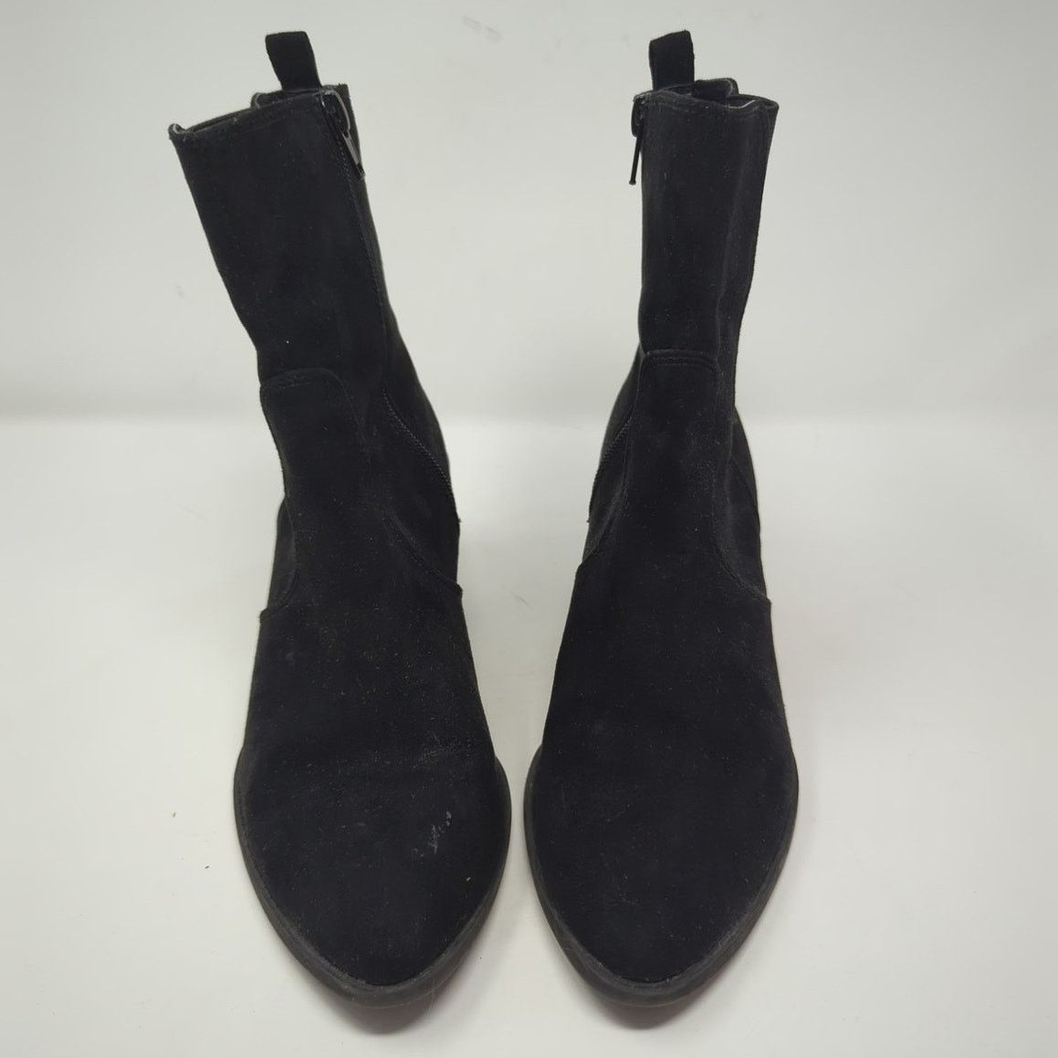 Express Express Faux Suede Black Heeled Chelsea Boots Womens Size 8 Size US 8 / IT 38 - 3 Thumbnail