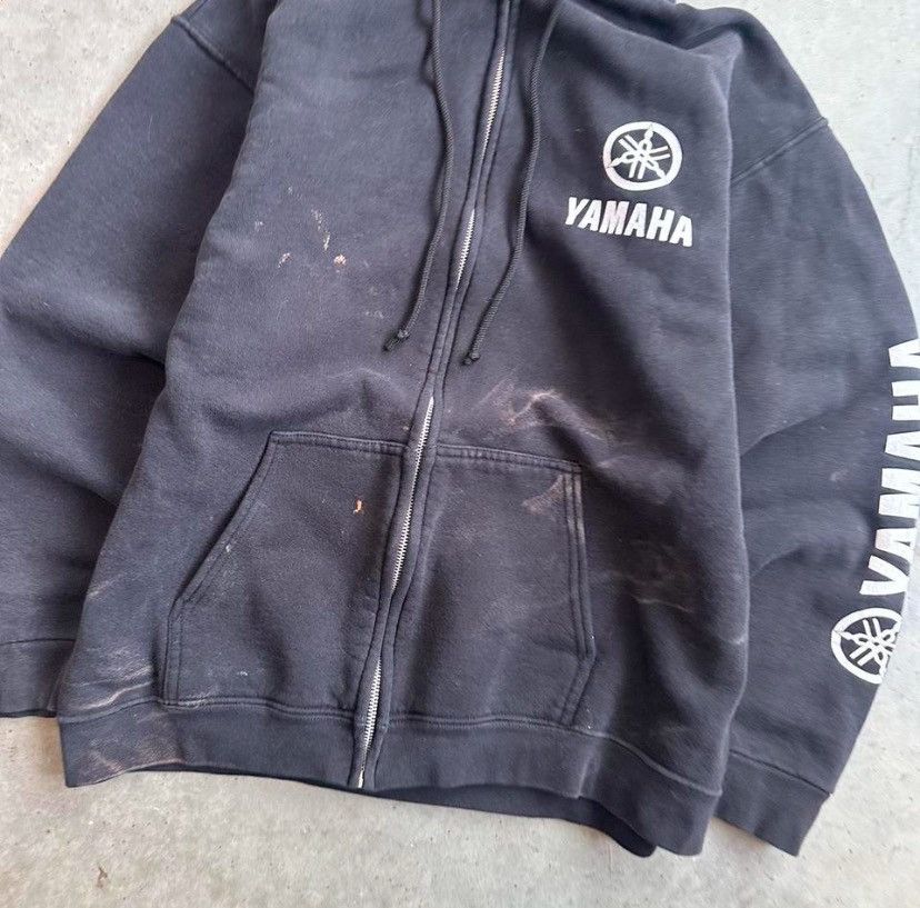 Yamaha Rare Vintage Yamaha Zip Up Hoodie Size US L / EU 52-54 / 3 - 3 Thumbnail
