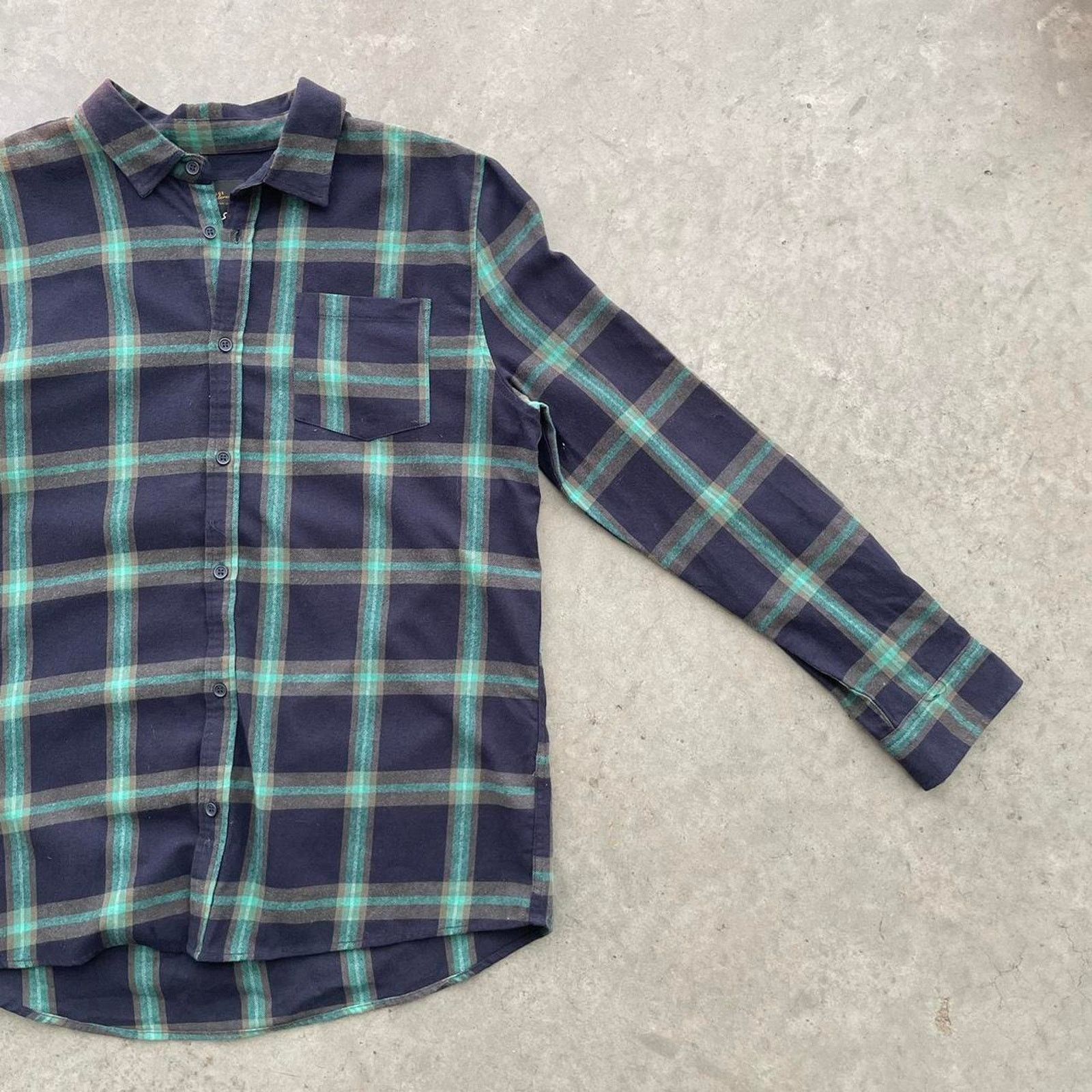 Cotton On Cotton On Vintage Blue and Green Flannel Size US L / EU 52-54 / 3 - 3 Thumbnail