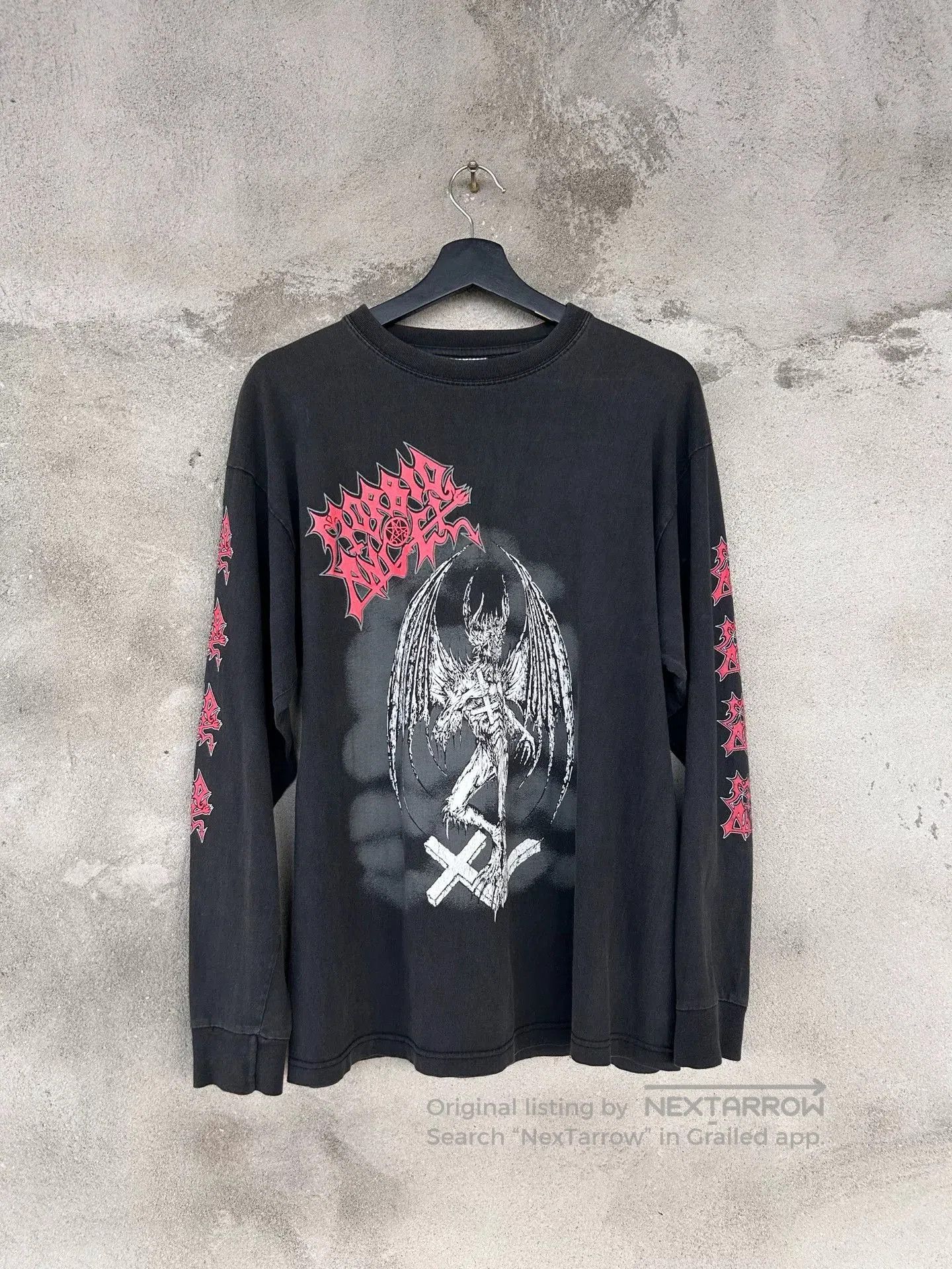 Vintage 90s Vintage Morbid Angel Long Sleeve Tee. Size US M / EU 48-50 / 2 - 1 Thumbnail