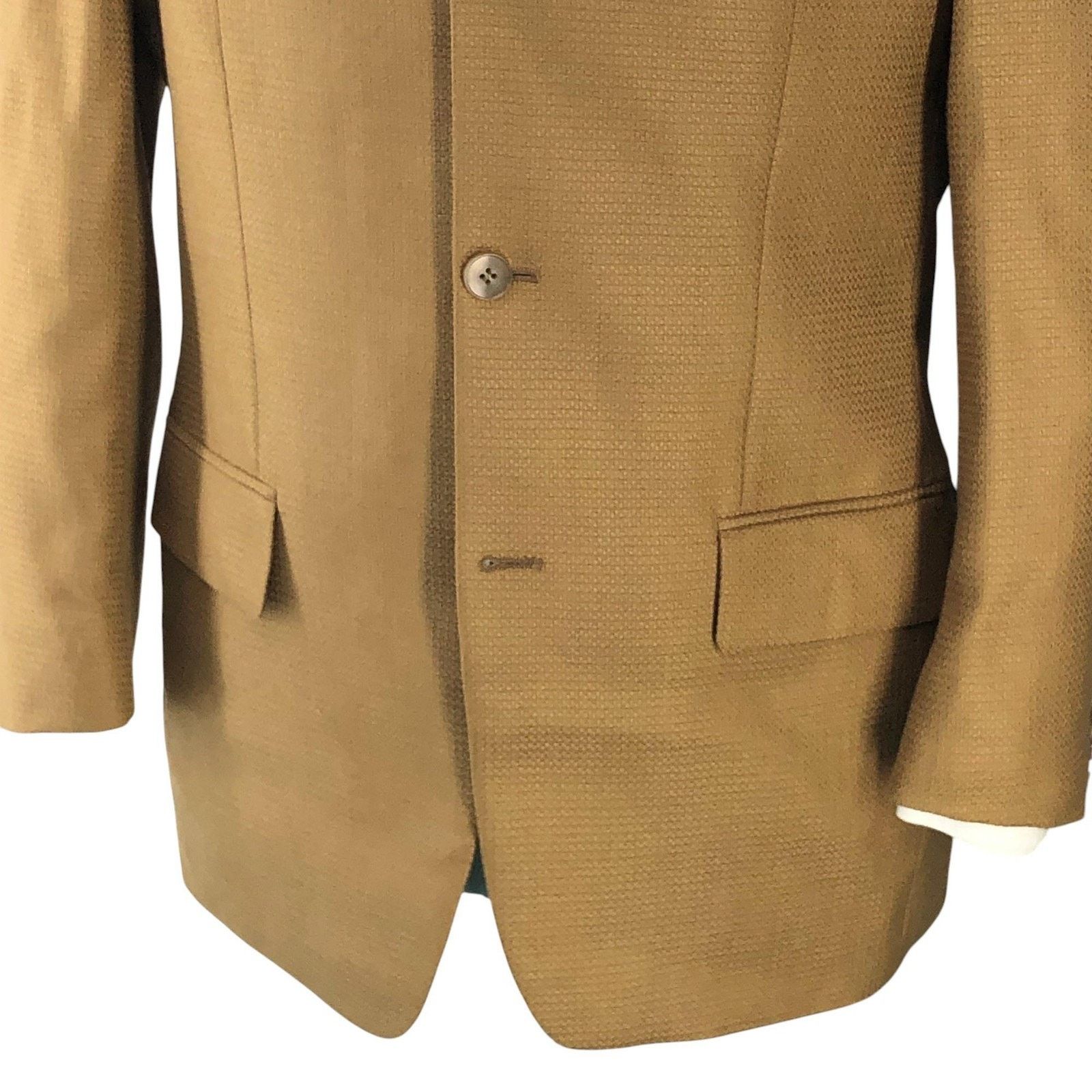 Daniel Hechter Daniel Hechter Blazer 40R Camel Wool Sport Coat Three Button Size 40R - 3 Thumbnail