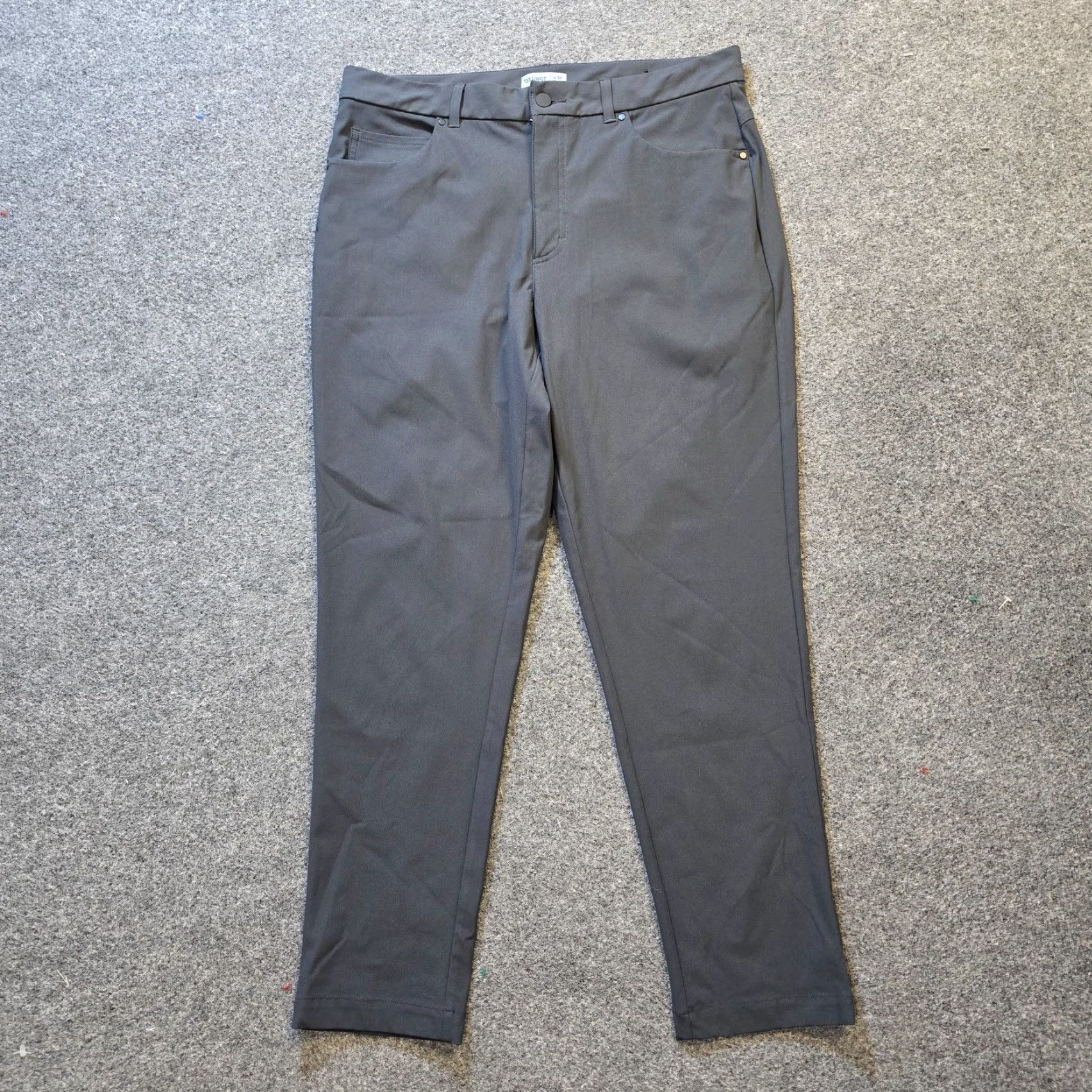 Vintage VRST Pants Mens 35X30 Gray Tapered Stretch Tech Performance Capsule Career Chino 5-Pocket Logo Casual Mens Regular Waist 34-30 Inseam 30 Size US 35 - 2 Thumbnail