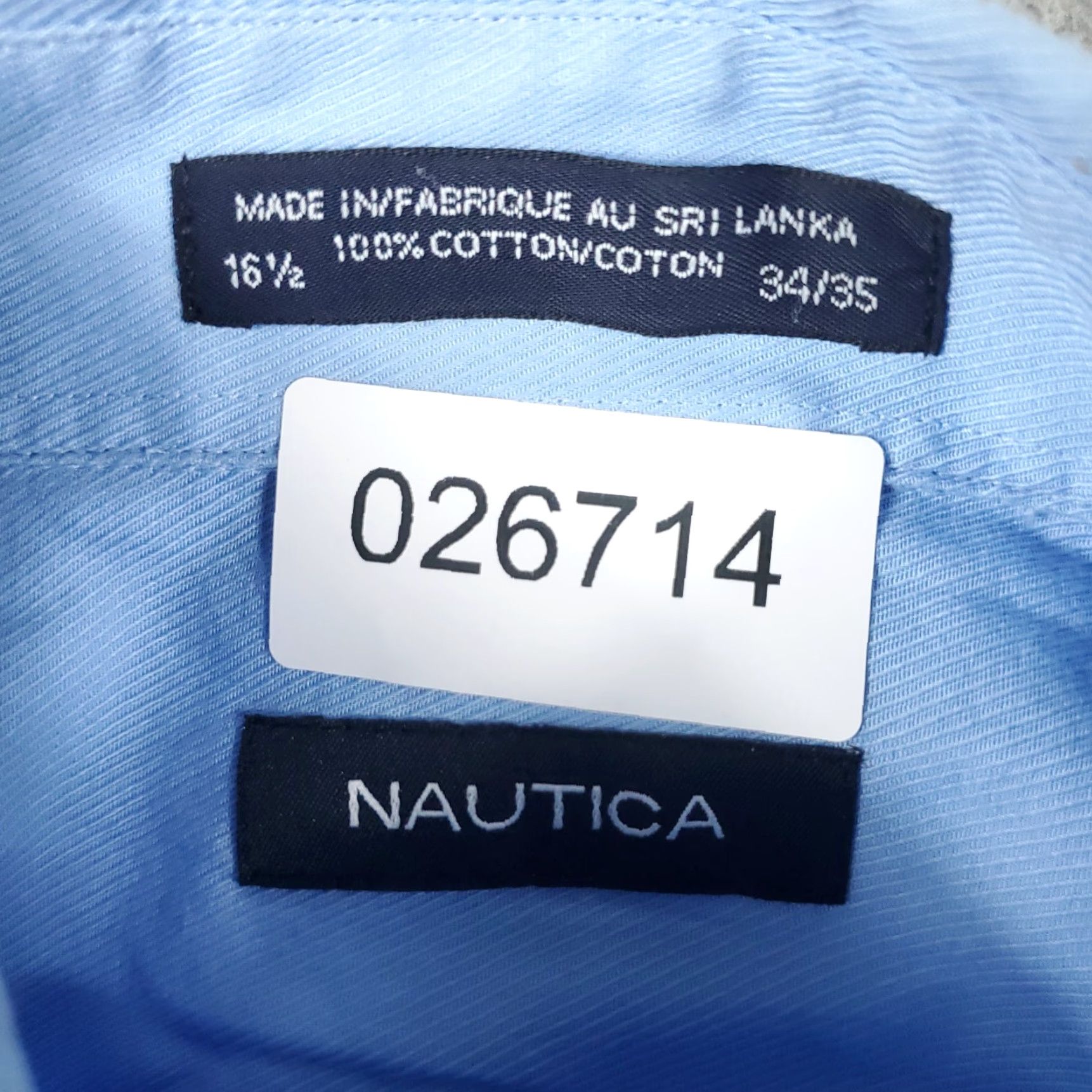 Nautica Nautica Men's Button-Up Shirt Size 16.5 Blue Long Sleeve Casual Classic Size US L / EU 52-54 / 3 - 7 Thumbnail