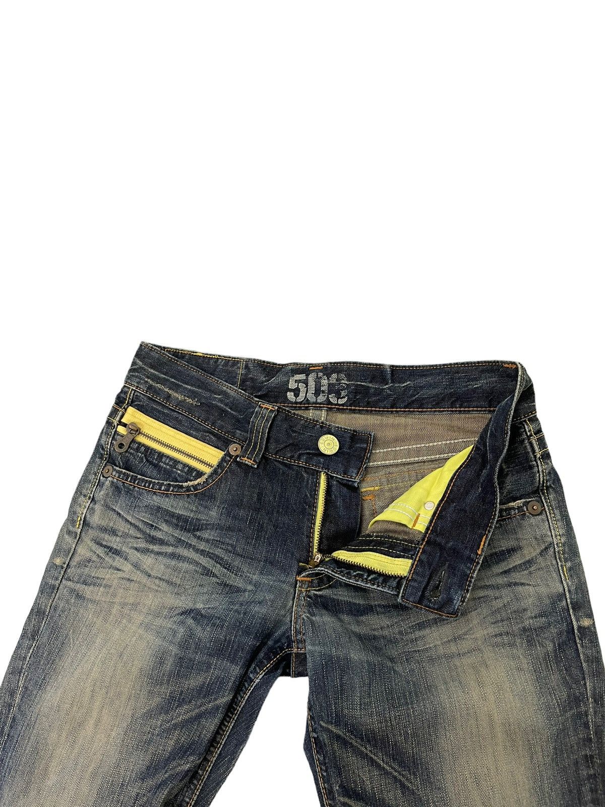 Japanese Brand Flare Jeans Edwin Japan Distress Low Rise Boot Cut 7🟦0 Size US 30 / EU 46 - 9 Thumbnail