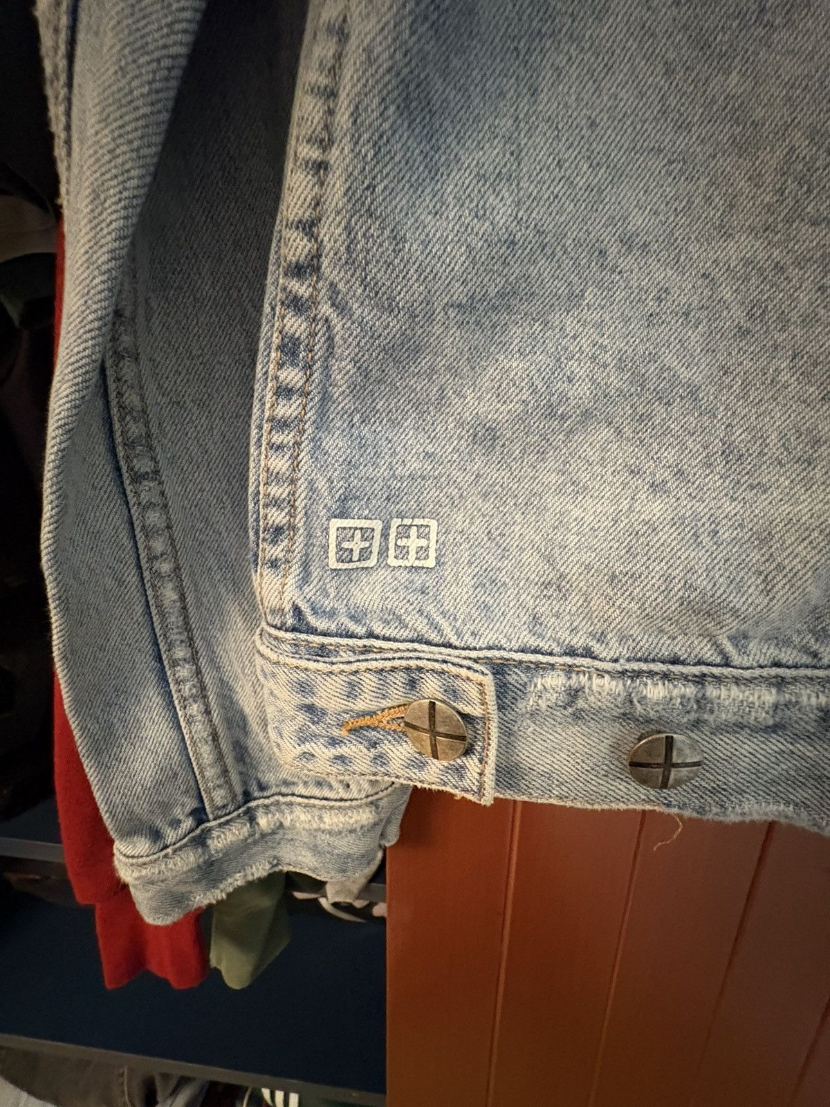 Ksubi Ksubi Distressed Denim Jacket Blue Large – Jean Trucker Fit Size US L / EU 52-54 / 3 - 11 Thumbnail