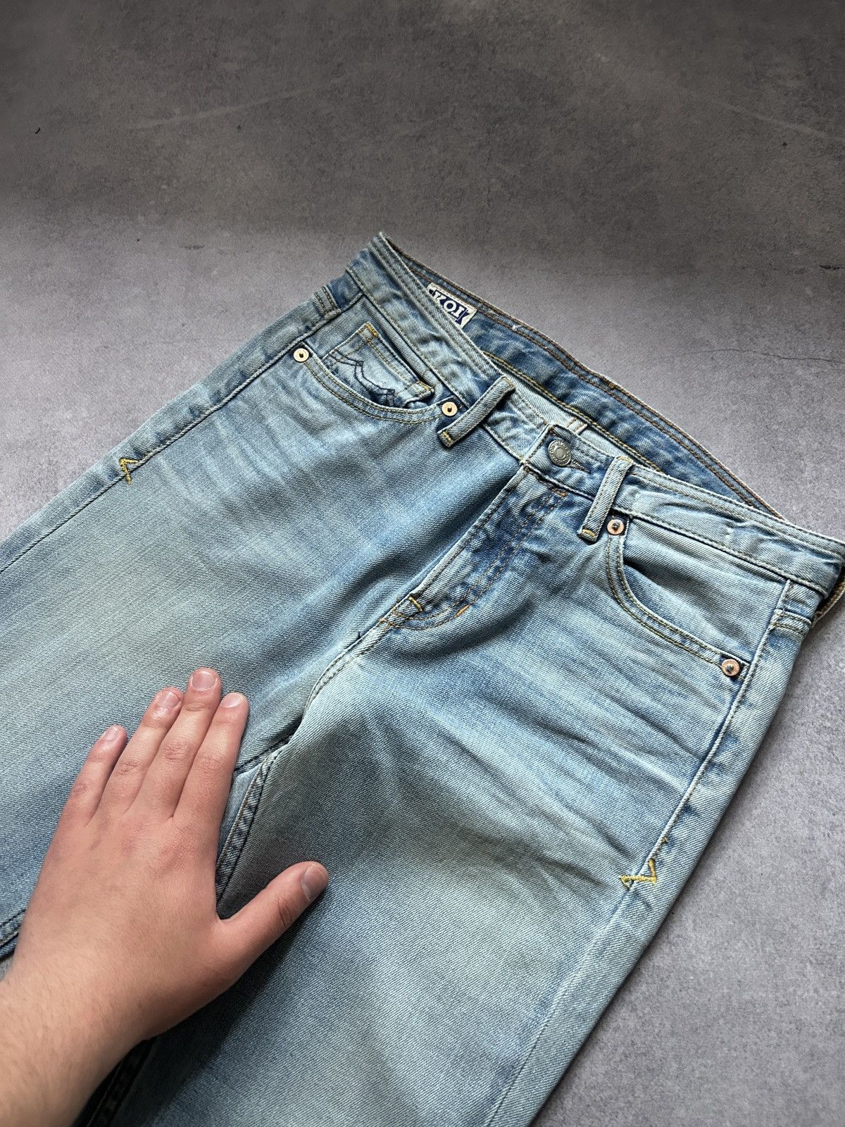 Japanese Brand × Kings Of Indigo × Vintage Vintage King Of Indigo Marie fitted flared jeans like japan Size 27" / US 4 / IT 40 - 3 Thumbnail