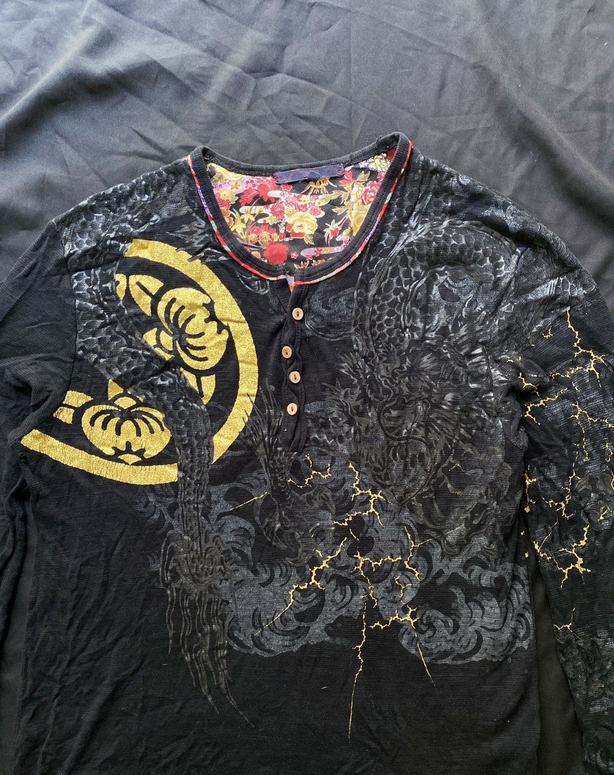 Yohji Yamamoto 1990’s Yohji Yamamoto Cyber Dragon Long Sleeve Size US M / EU 48-50 / 2 - 1 Thumbnail