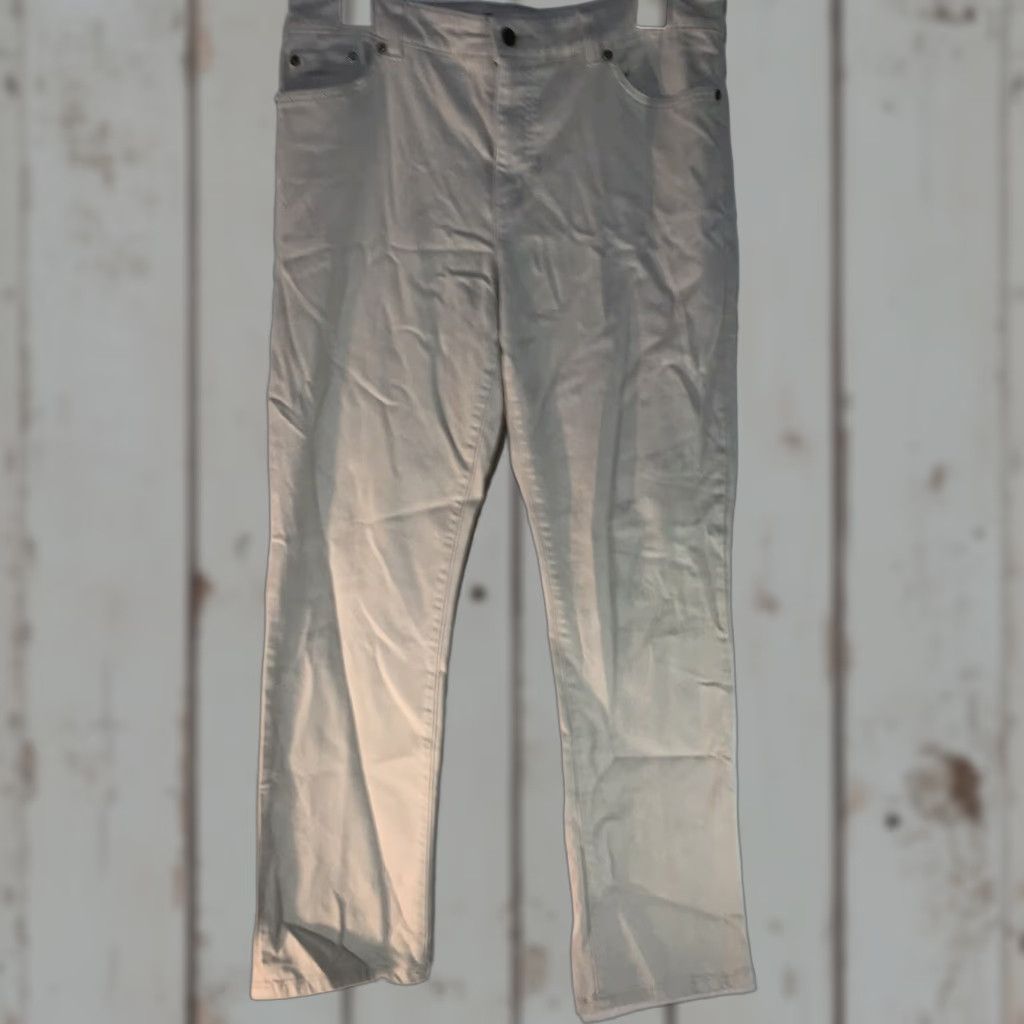 Ralph Lauren Ralph Lauren Women's Pants Beige Stretch Twill Straight Fit Petite Size 10P City Casual Size 32" / US 10 / IT 46 - 1 Thumbnail