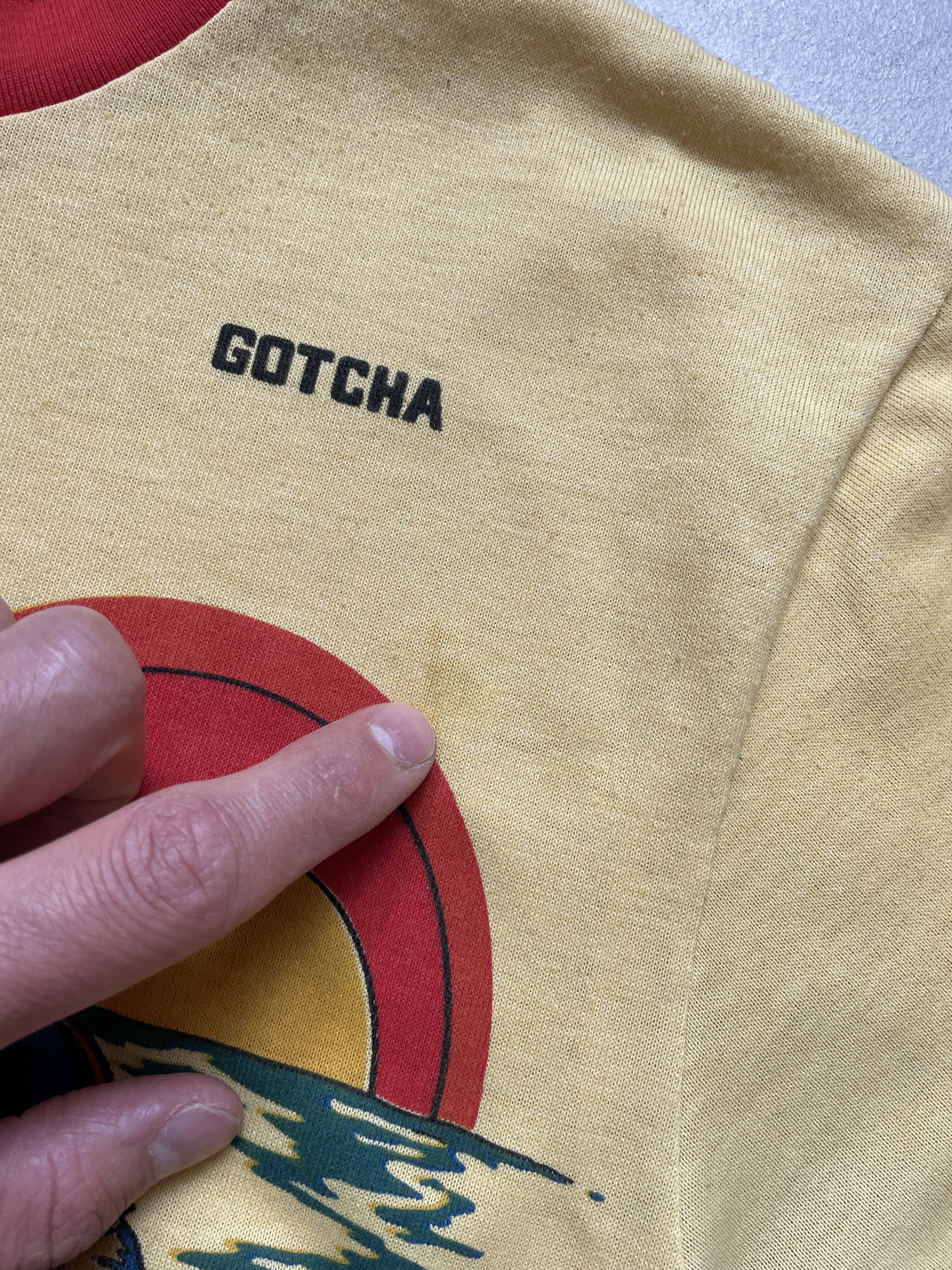 Gotcha VINTAGE 80S GOTCHA 76 MOTOCROSS SKATE BABY TEE FIT Size US M / EU 48-50 / 2 - 4 Thumbnail