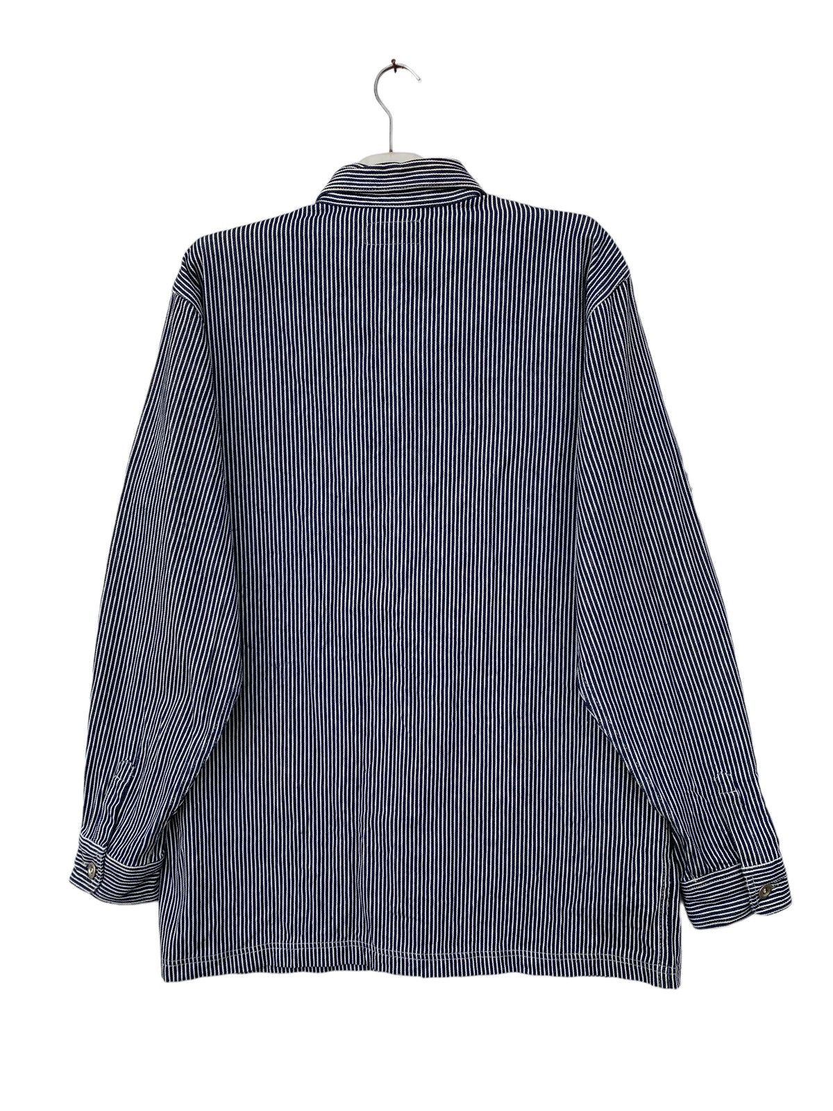 Japanese Brand Octopus Army Hickory Stripe Button Down Jacket Size US L / EU 52-54 / 3 - 2 Thumbnail