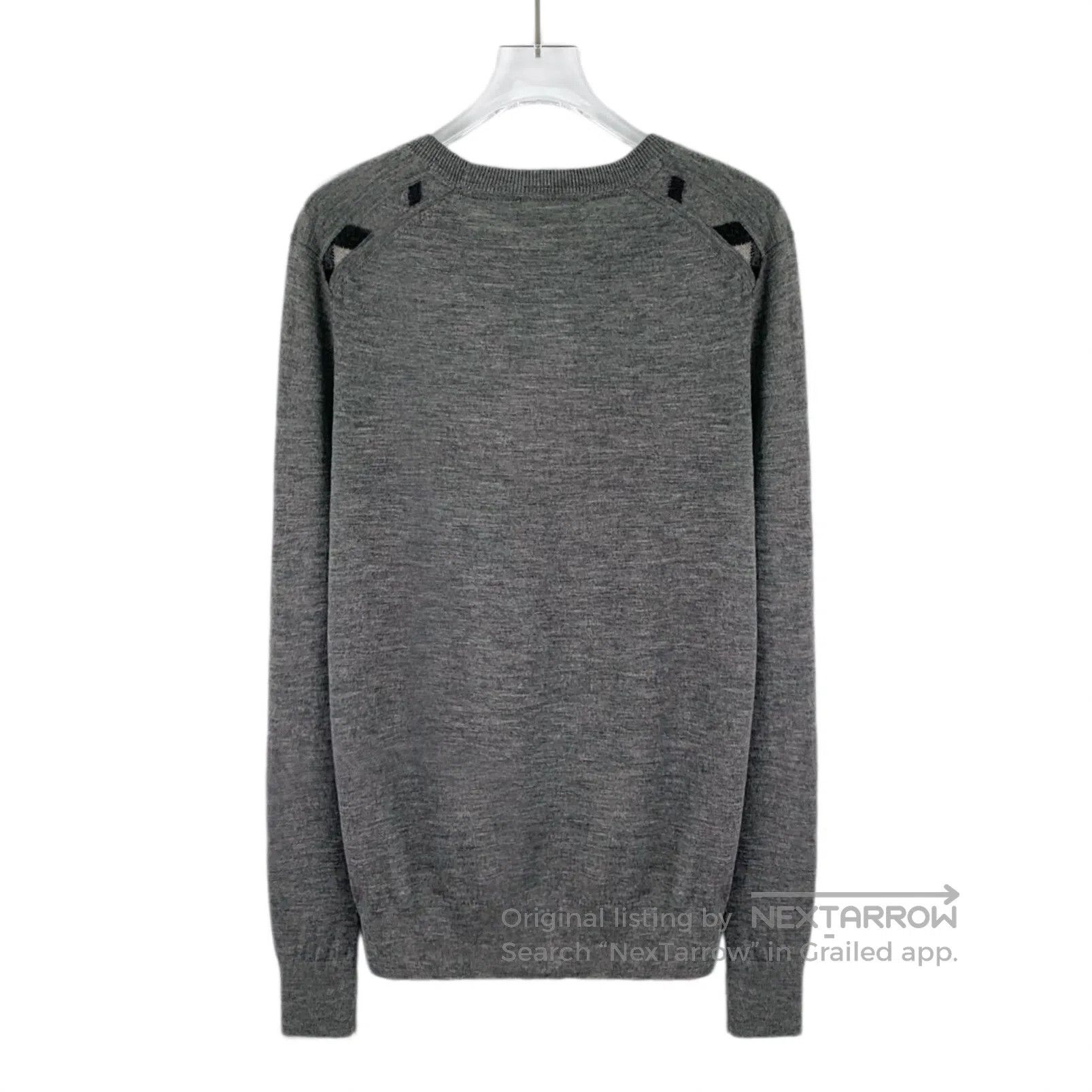Burberry Burberry Gray Cashmere Round Neck Long-Sleeve Knit Sweater Size US XS / EU 42 / 0 - 2 Thumbnail
